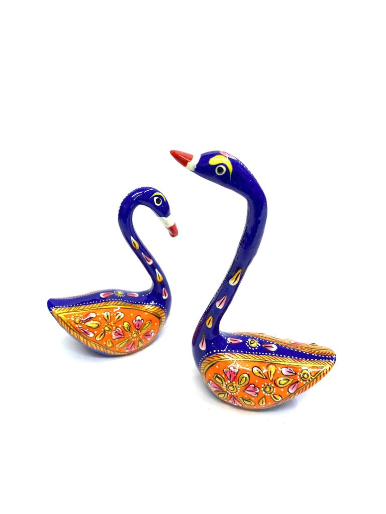 Meenakari Art Swan Pair Aluminum Enamel Artware Vastu Range By Tamrapatra