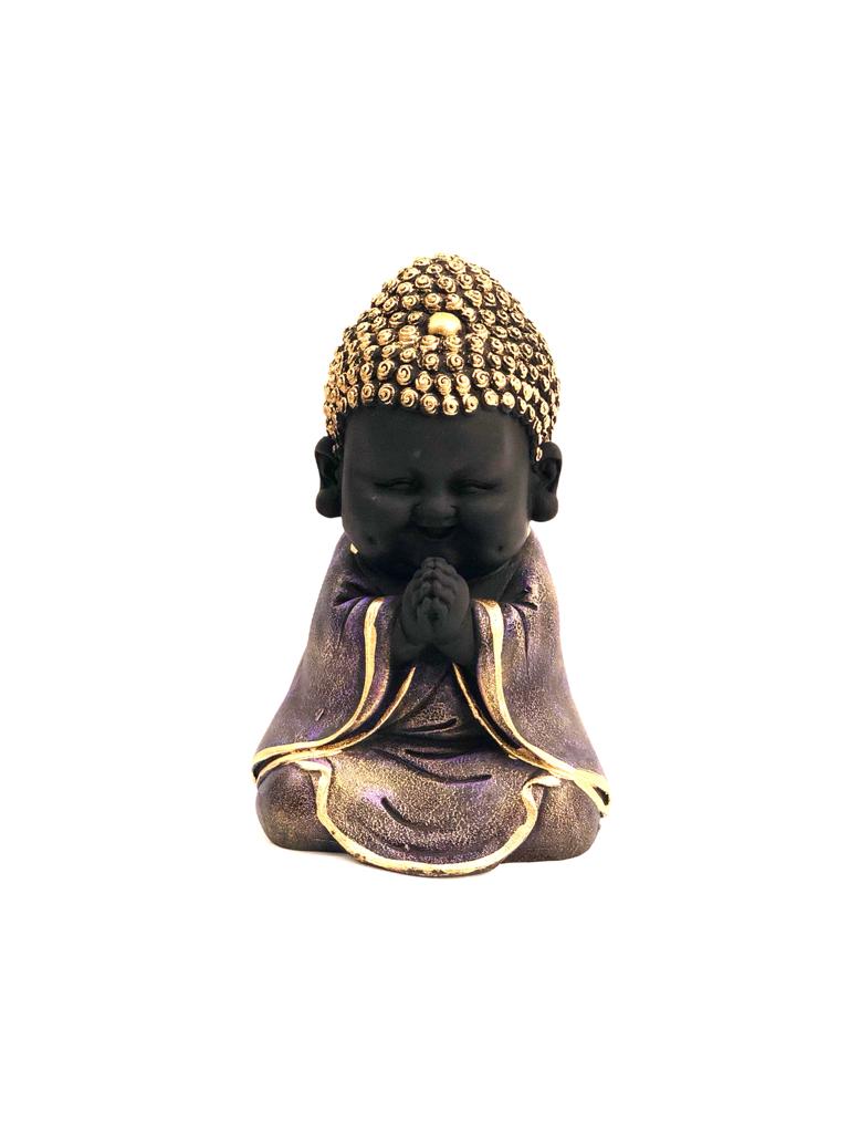 Happy Monks For Vastu Correction Lucky Figurines Collectible By Tamrapatra
