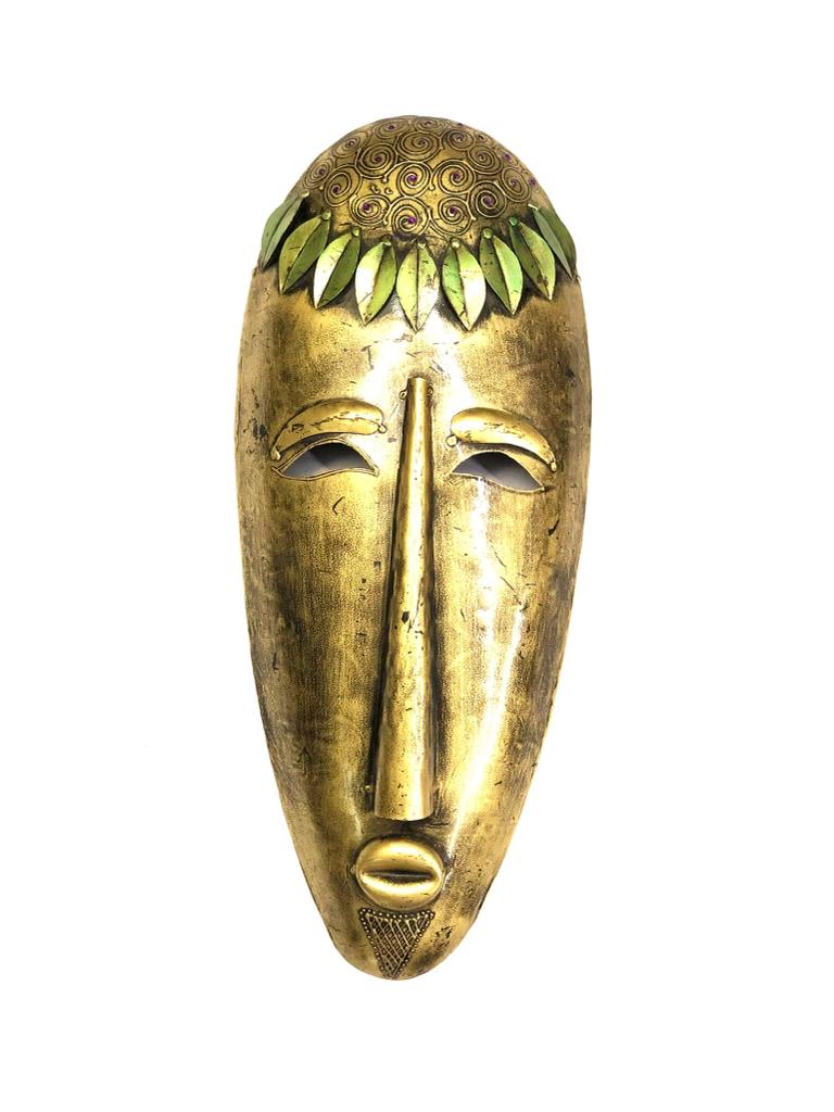 Metal Mask Male Female Wall Art In Exclusive Handcrafted In India By Tarmapatra