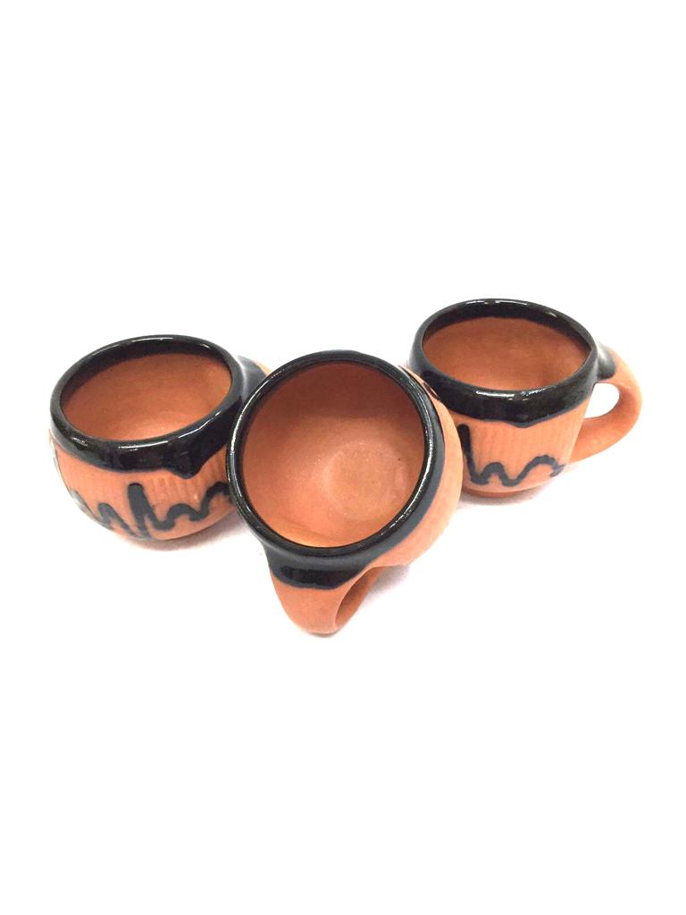 Pari Cup Set Of 6 Glazed Mugs Dinnerware Largest Earthen Collection Tamrapatra