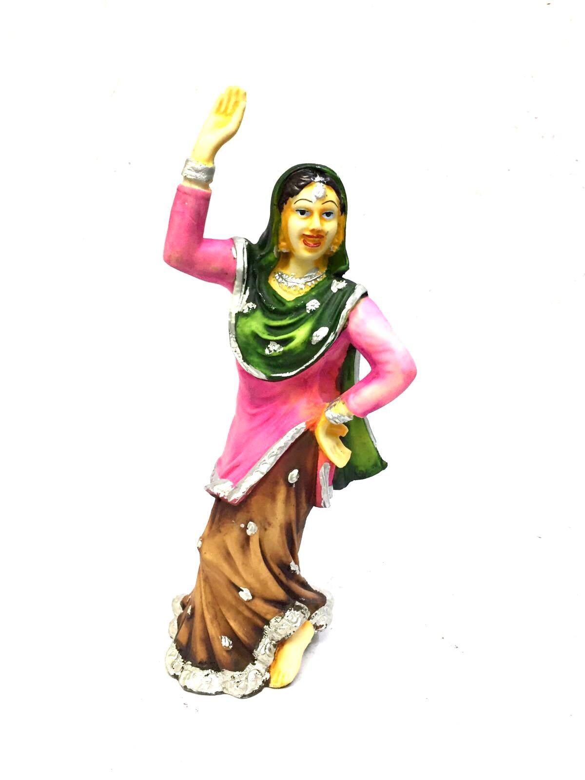 Punjabi Rajasthani Couple Dancers Theme Resin Crafts Traditional By Tamrapatra