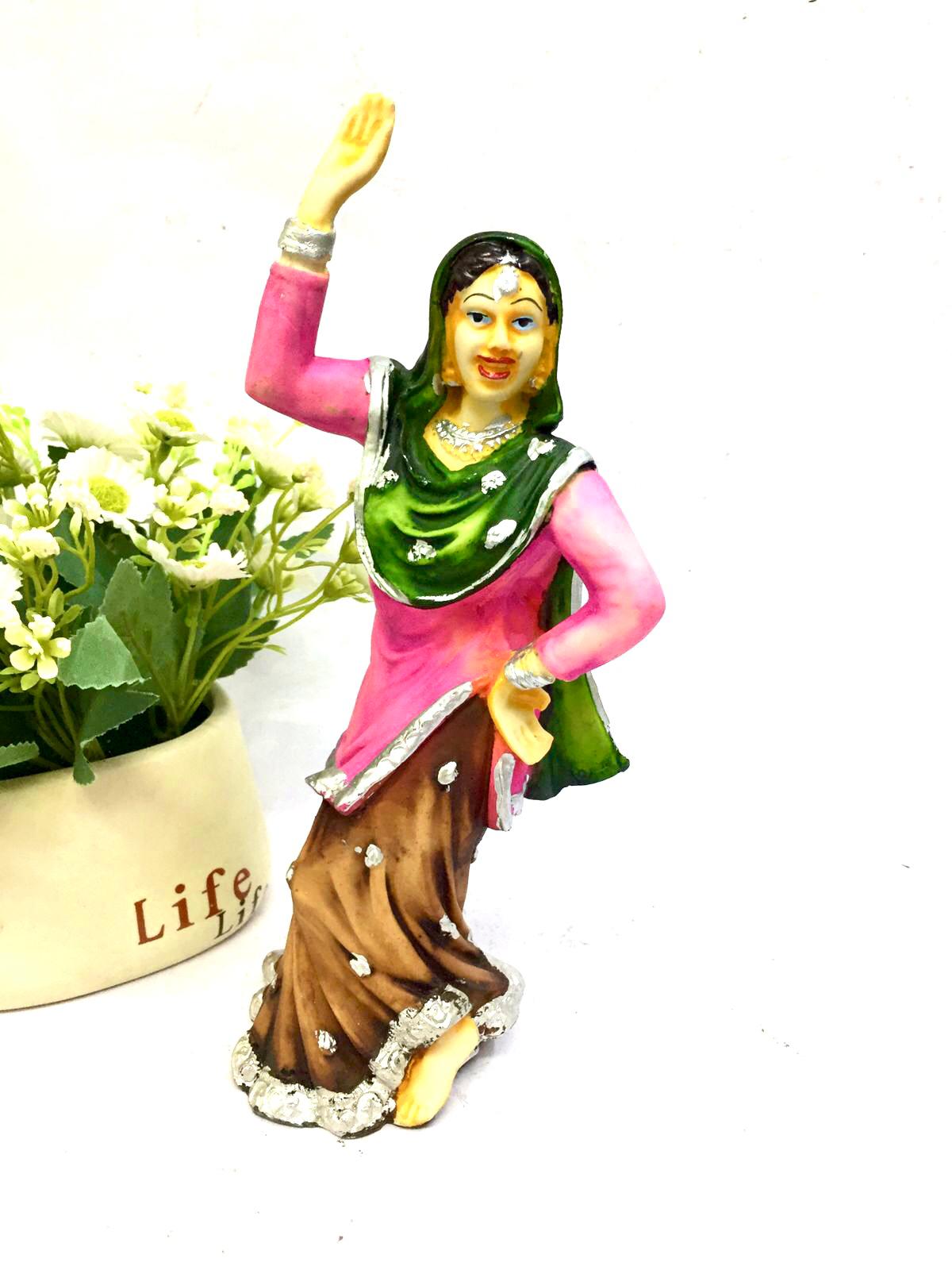 Punjabi Rajasthani Couple Dancers Theme Resin Crafts Traditional By Tamrapatra