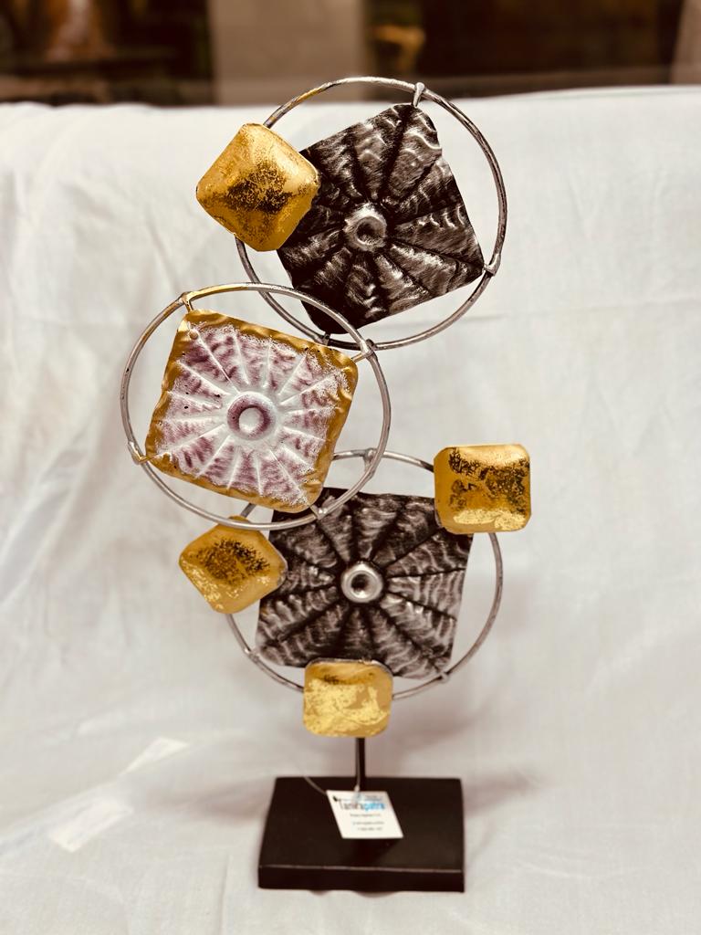 Metal Wall Showpiece Table Décor In Various Abstract Designs New From Tamrapatra