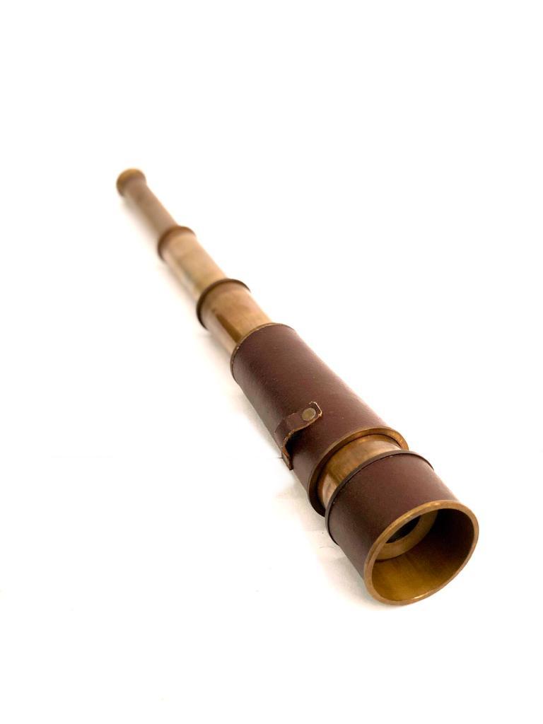 Telescope Brass Vintage Nautical Collection With Leather Stitching Tamrapatra