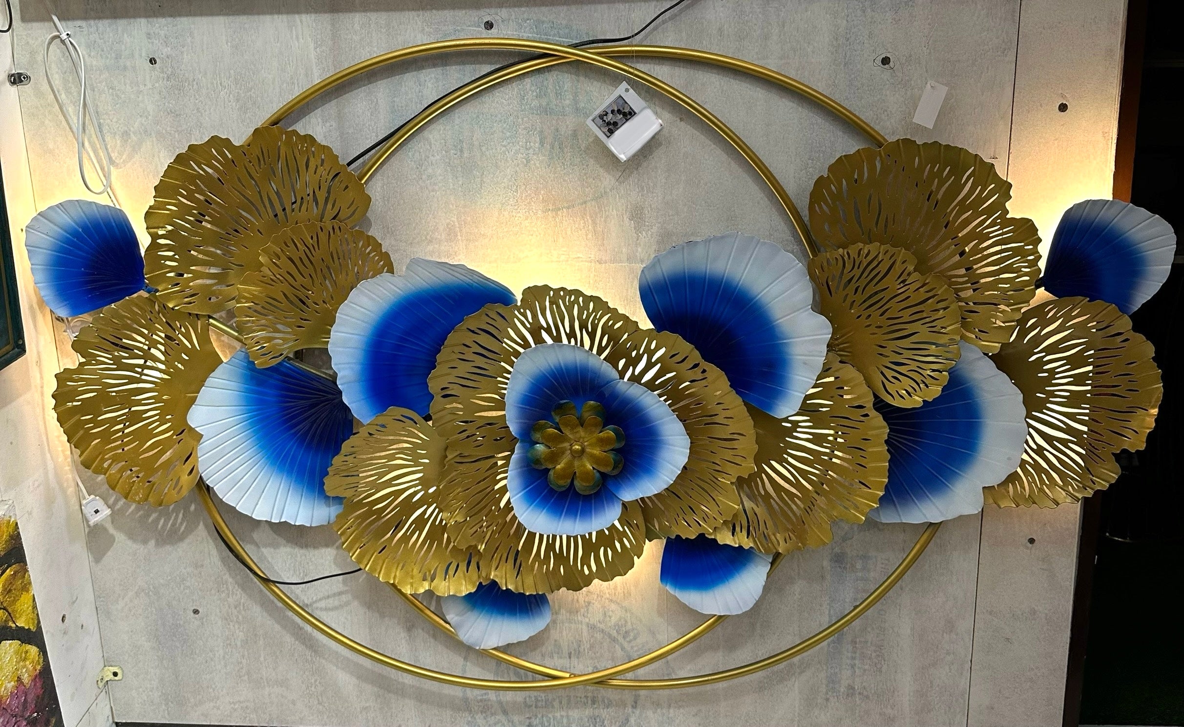 Eccentric Wall Décor With Beautiful Shades Of Blue & Gold Exclusive At Tamrapatra