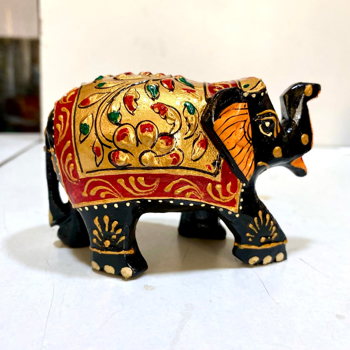Mighty Elephants Pride Of India Wooden Animals With Emboss By Tamrapatra