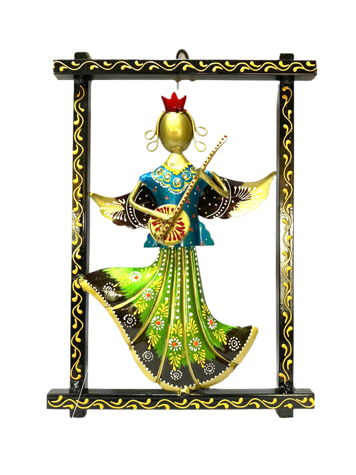 Crown Lady Musicians Frame In Options Home Metal Wall Art Designs Tamrapatra