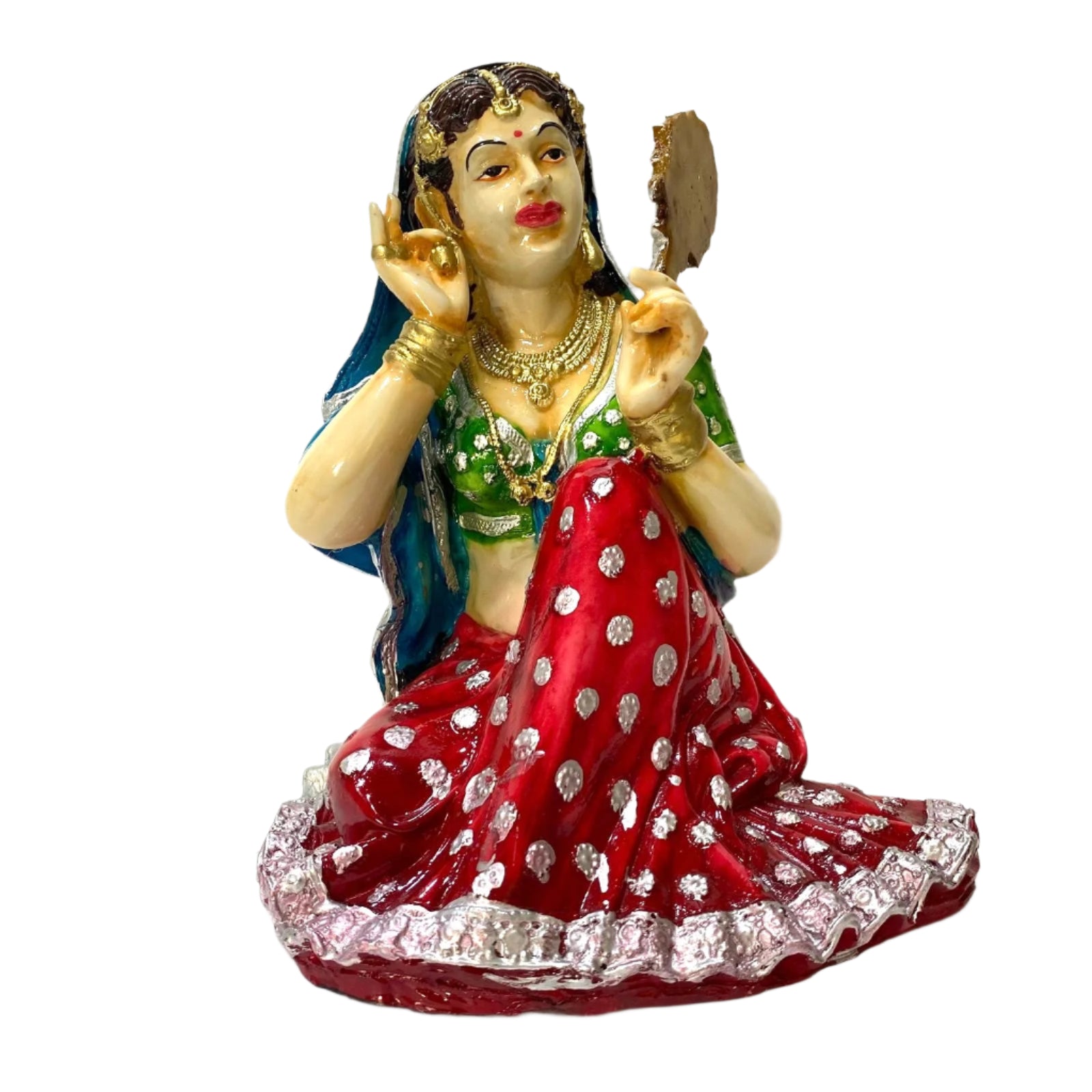 Lady Villager Playing Dholak Traditional Beautiful Art Collectible By Tamrapatra