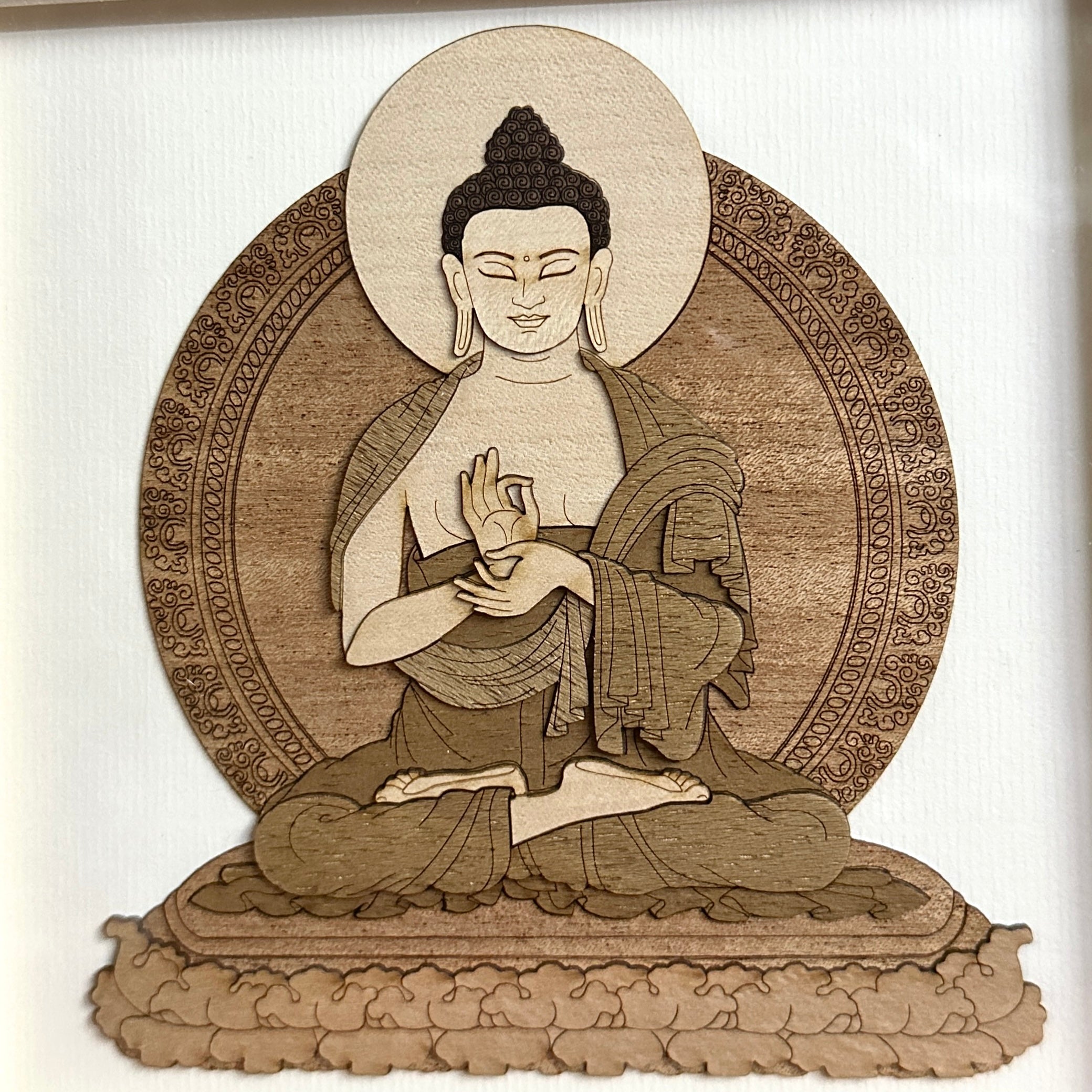 Buddha 3D Art Wooden Frame Unique Craftsmanship Corporate Gifts Tamrapatra