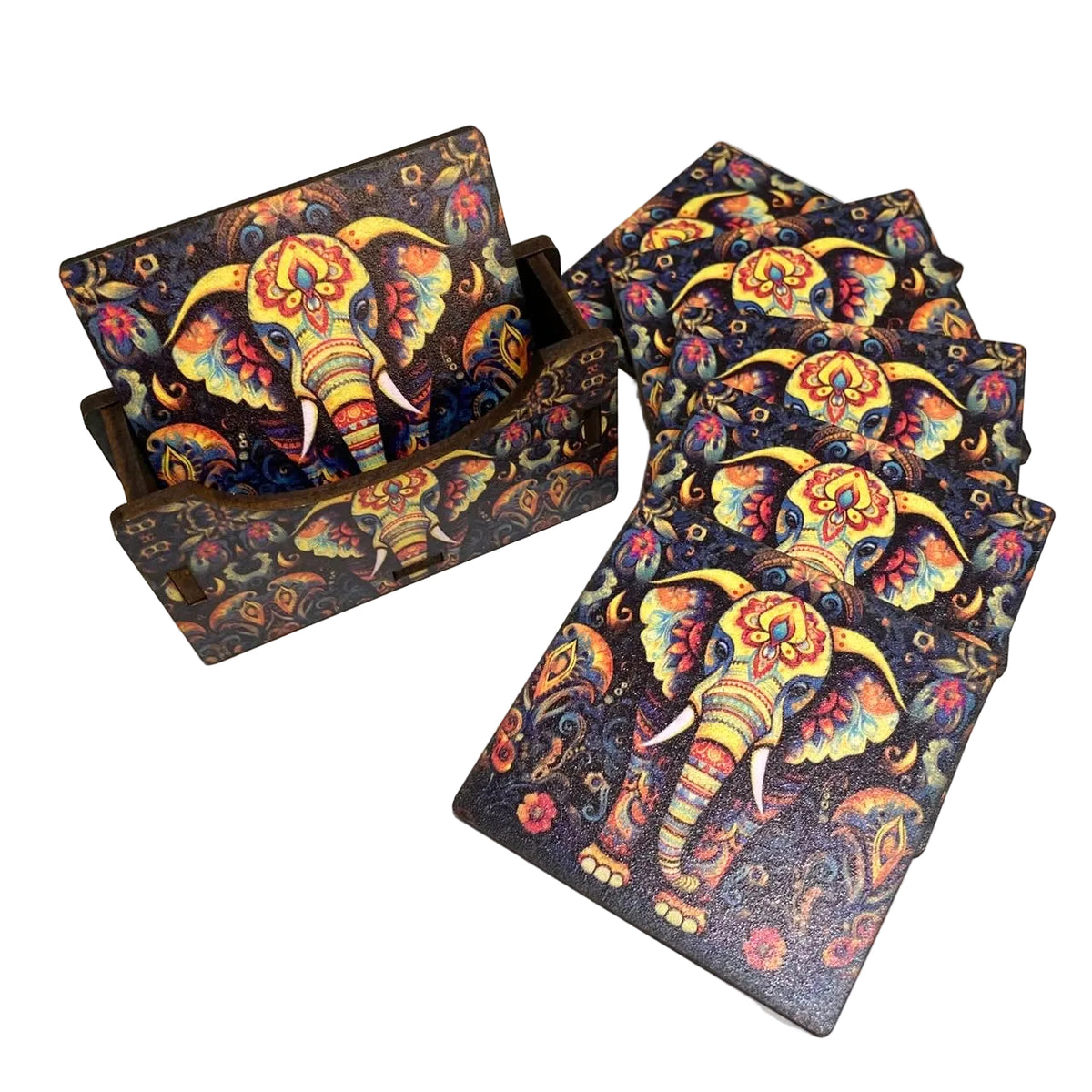 Tea Coasters Set Of 6 In Various Indian Theme Kitchen Accessories At Tamrapatra