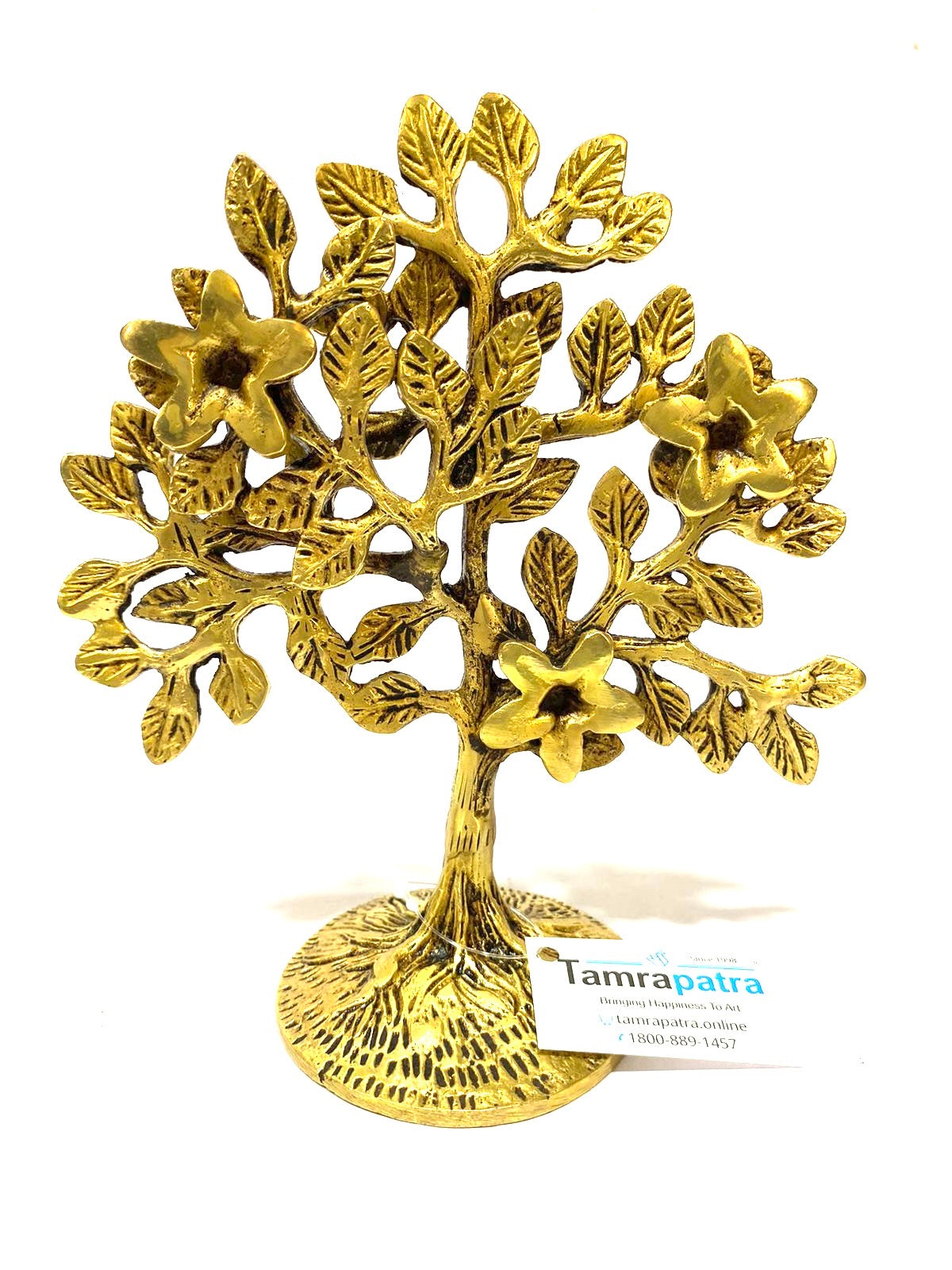 Brass Tree With Birds Handmade With Precision Decorate Space By Tamrapatra