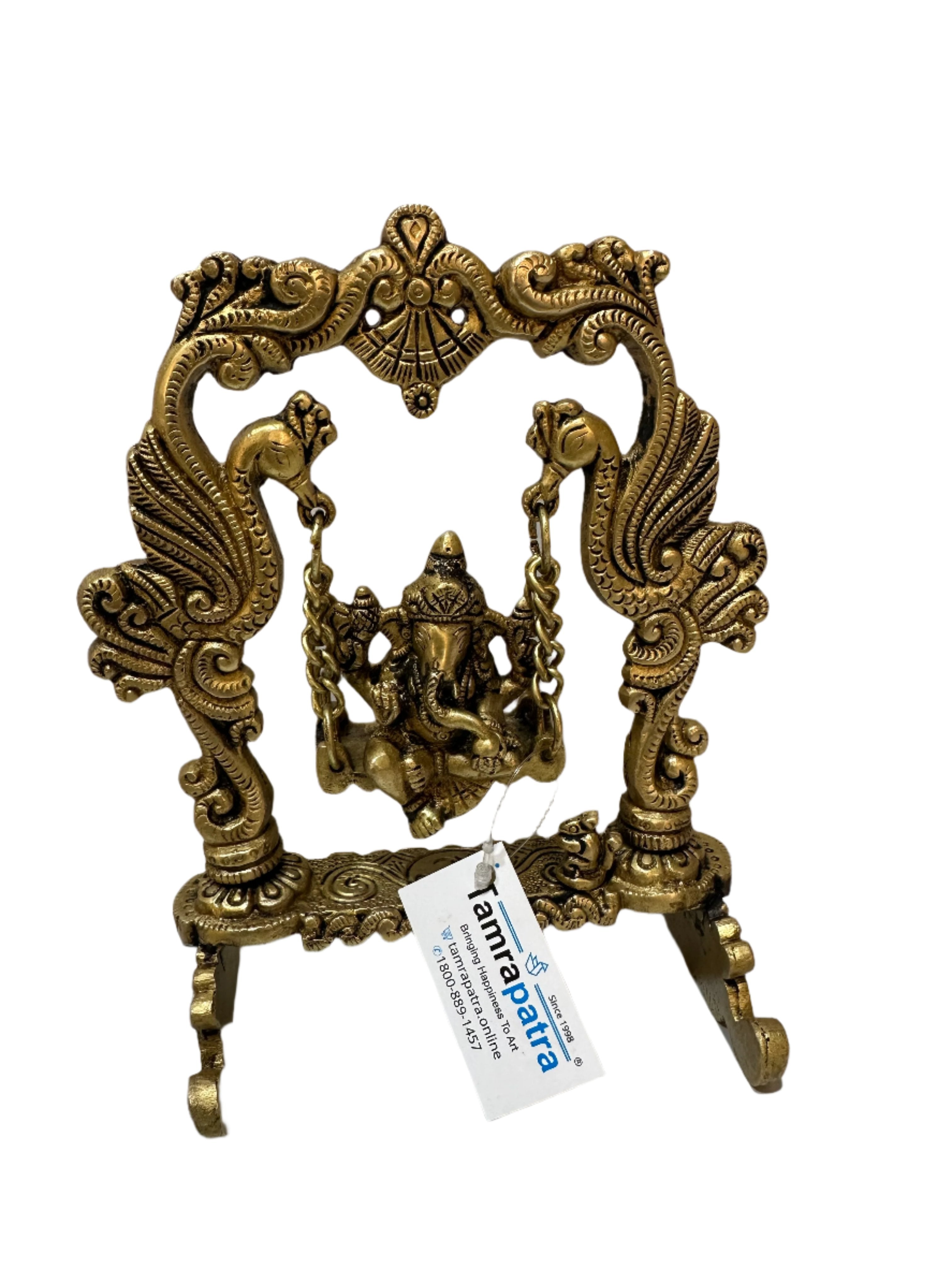 Jhula Ganesh In Handcrafted Beautifully From Brass Home Décor Tamrapatra