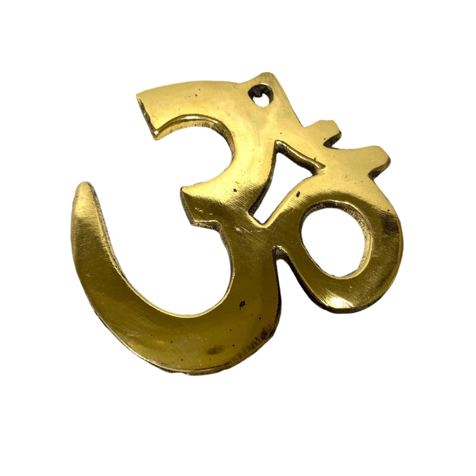 Gold-colored symbol on a white textured background