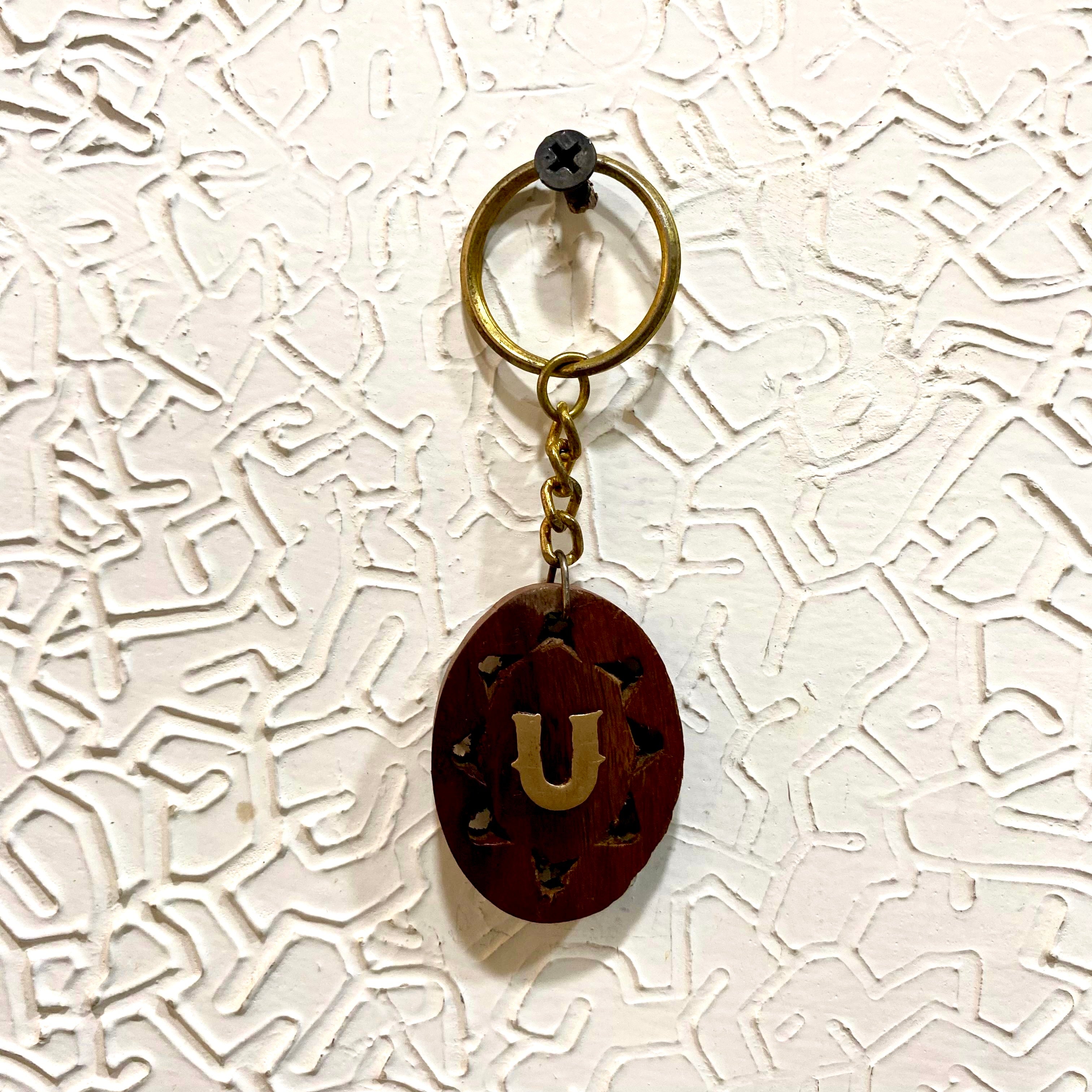 Flaunt Guitar Alphabet Stylish Keychain For Your Keys Wooden From Tamrapatra - Tamrapatra