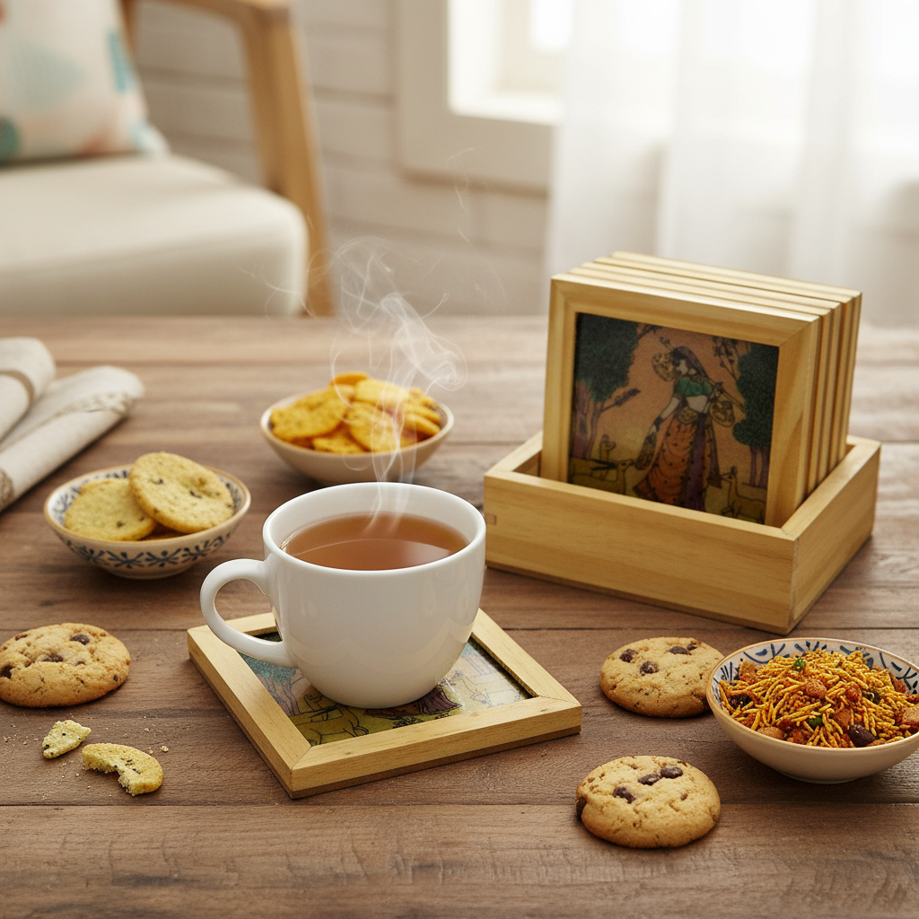 Get This Exclusive Designer Tea Coaster To Keep Your Surface Clean By Tamrapatra