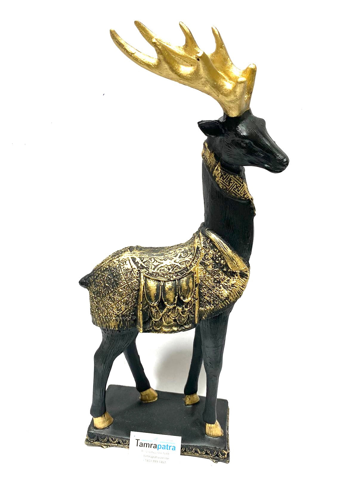 Nature Lifelike Standing Deer Resin Craft Set Of 2 Beautiful Collectible By Tamrapatra