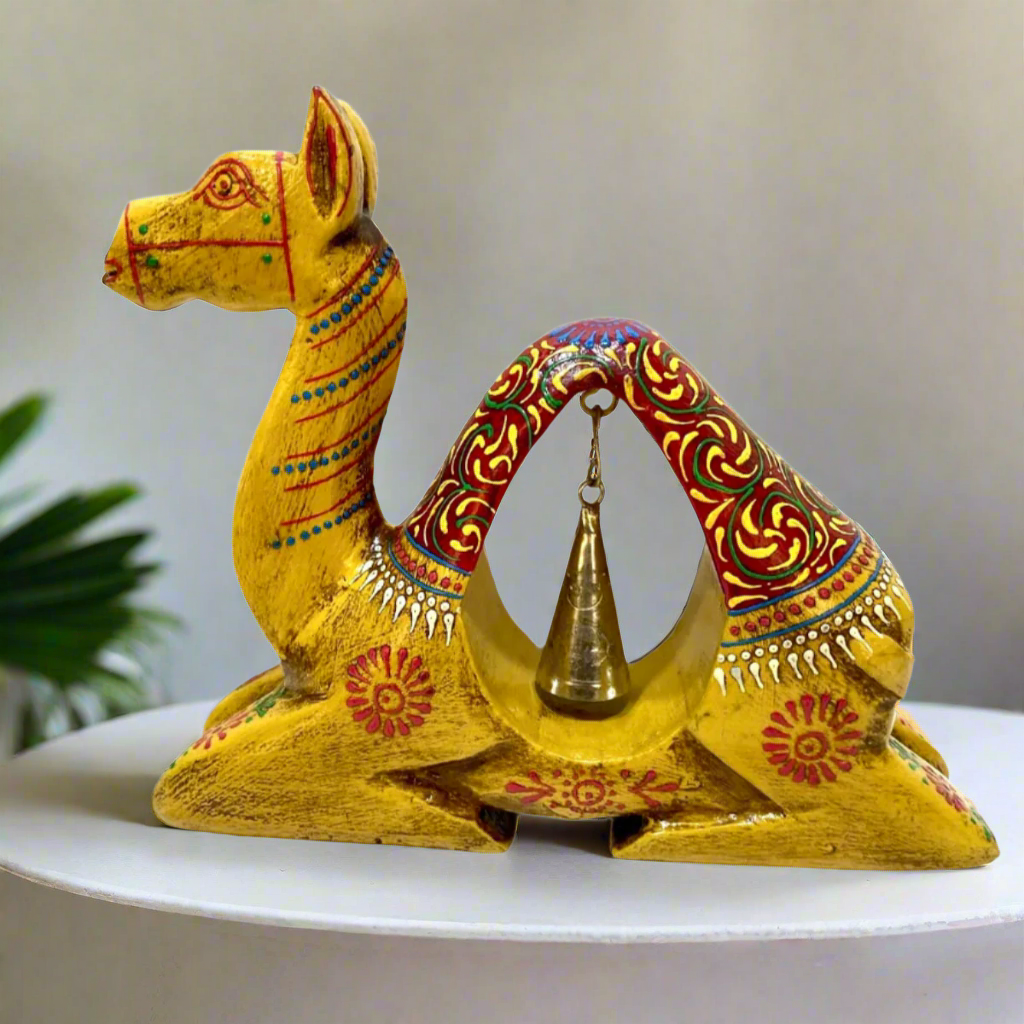 Sitting Camel With Ringing Bell Attractive  Showpiece For Your Space Tamrapatra