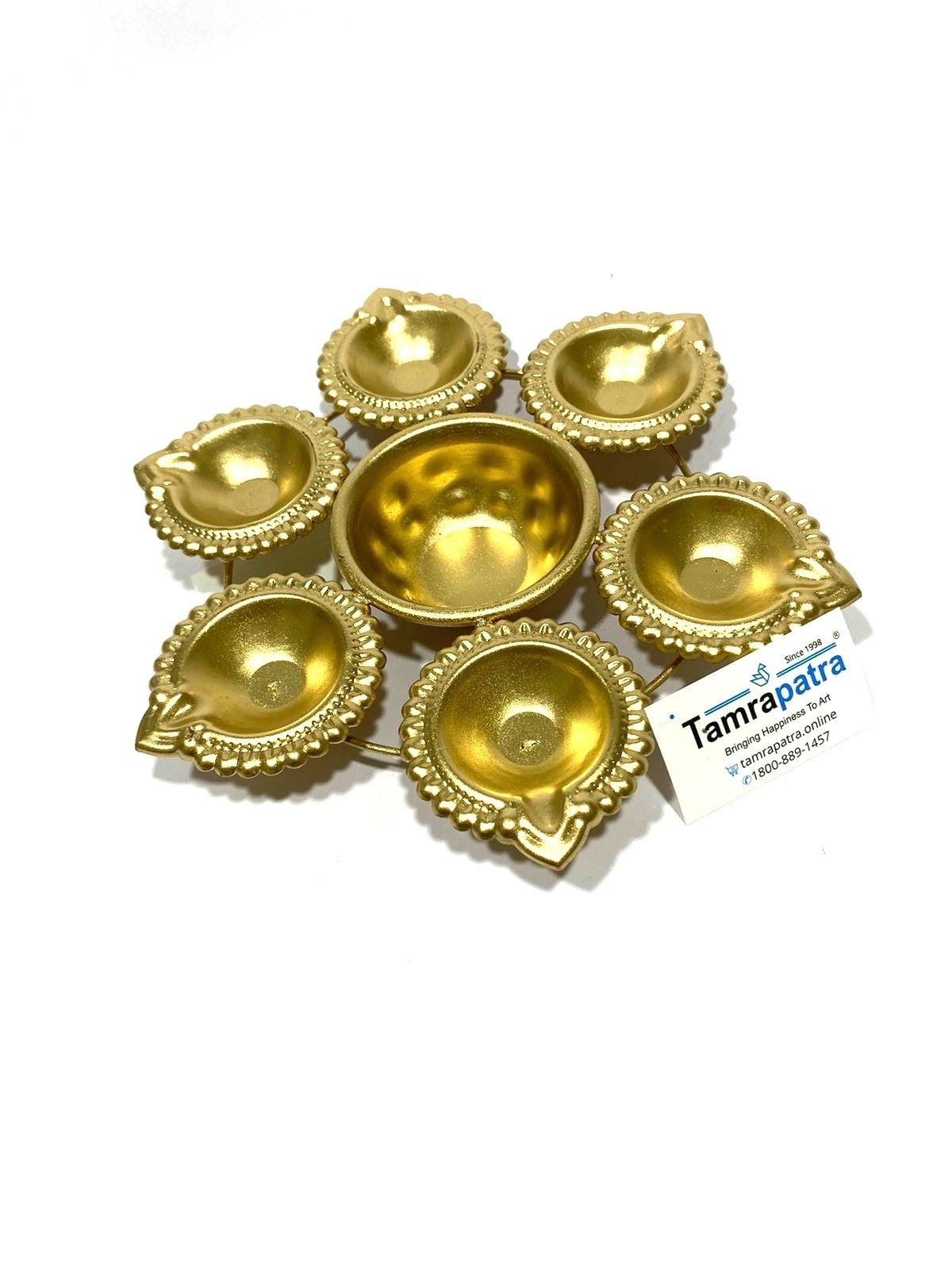 6 Diya Abstract Style Decoration Urli In Classy Gold By Tamrapatra