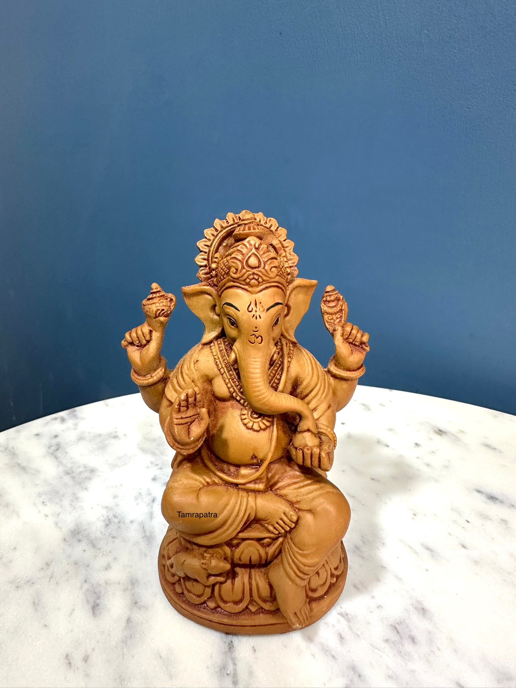 Ganesh Wooden Effect on Resin Handicrafts Spiritual Collection By Tamrapatra