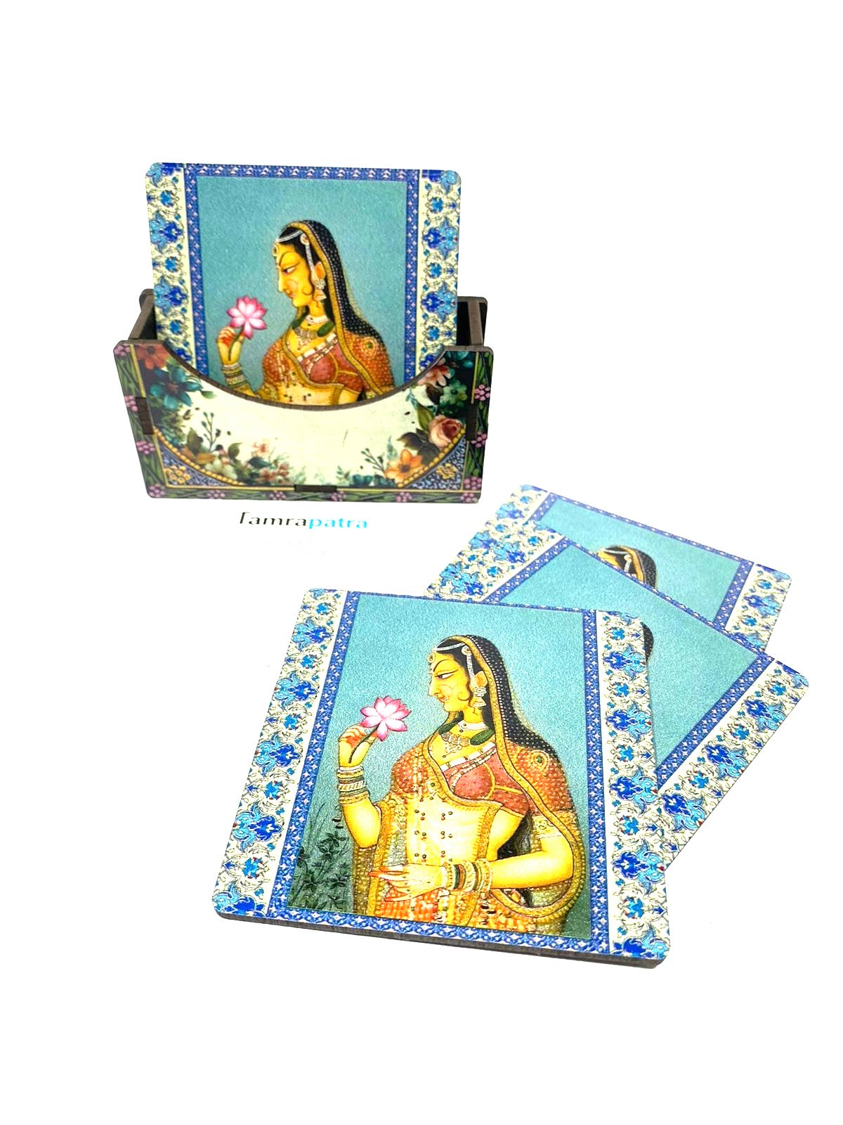 Tea Coasters In Various Indian Theme Kitchen Accessories Exclusively At Tamrapatra