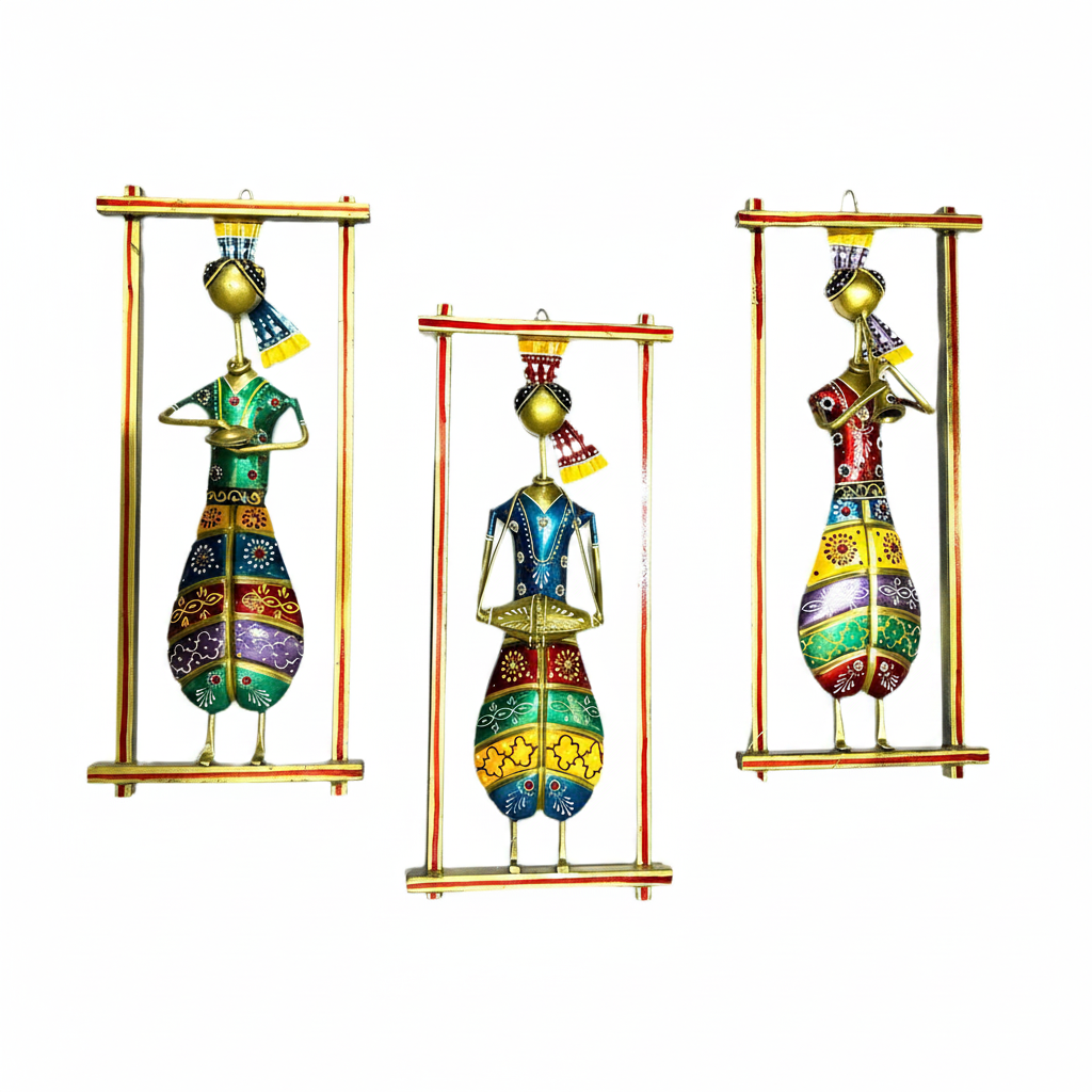 Standing Musicians In Beautiful Metal Frame Home Office Decor By Tamrapatra - Tamrapatra