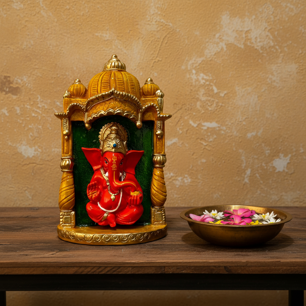 Ganesha Resin Jharokha Shape Exclusive Wall Designer Collection By Tamrapatra