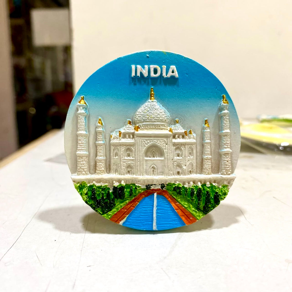 Fridge Magnets Designer Peacock Taj Mahal Rickshaw Kathakali By Tamrapatra - Tamrapatra