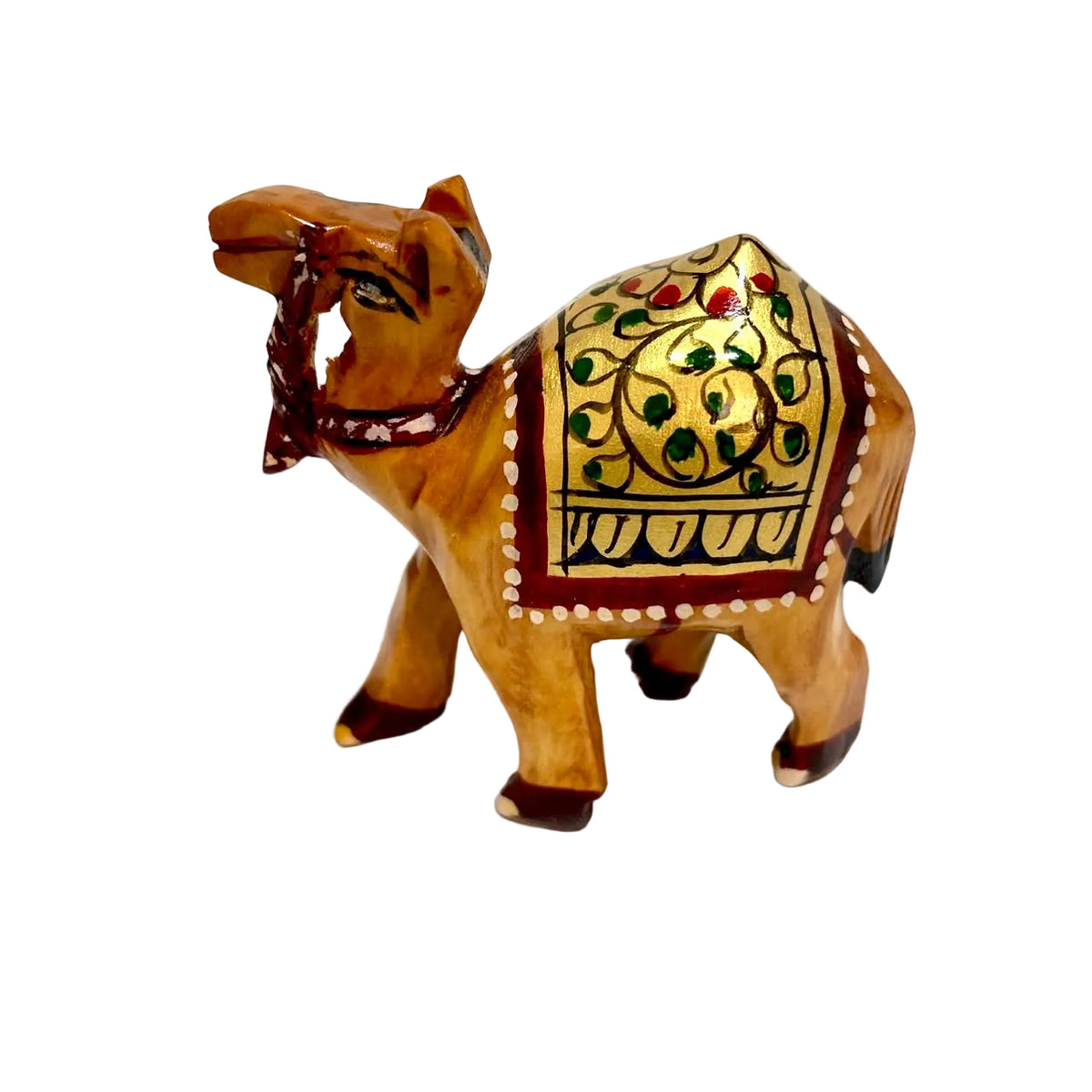 Detailed Handcrafted Wooden Animal Collection Camel Souvenir Gift Tamrapatra - Tamrapatra