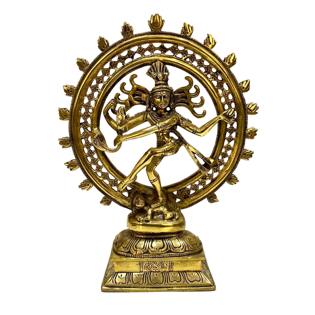 Natraj Brass Statue Creations Shiva As "Divine Dancer" Handcrafted From Tamrapatra