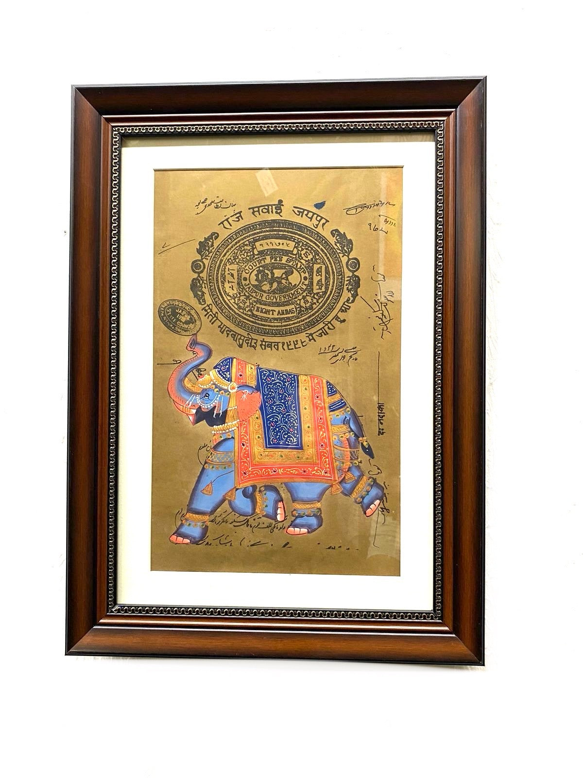 Big Letter Elephant Hand Painted Frames Wall Art In Various Shades From Tamrapatra