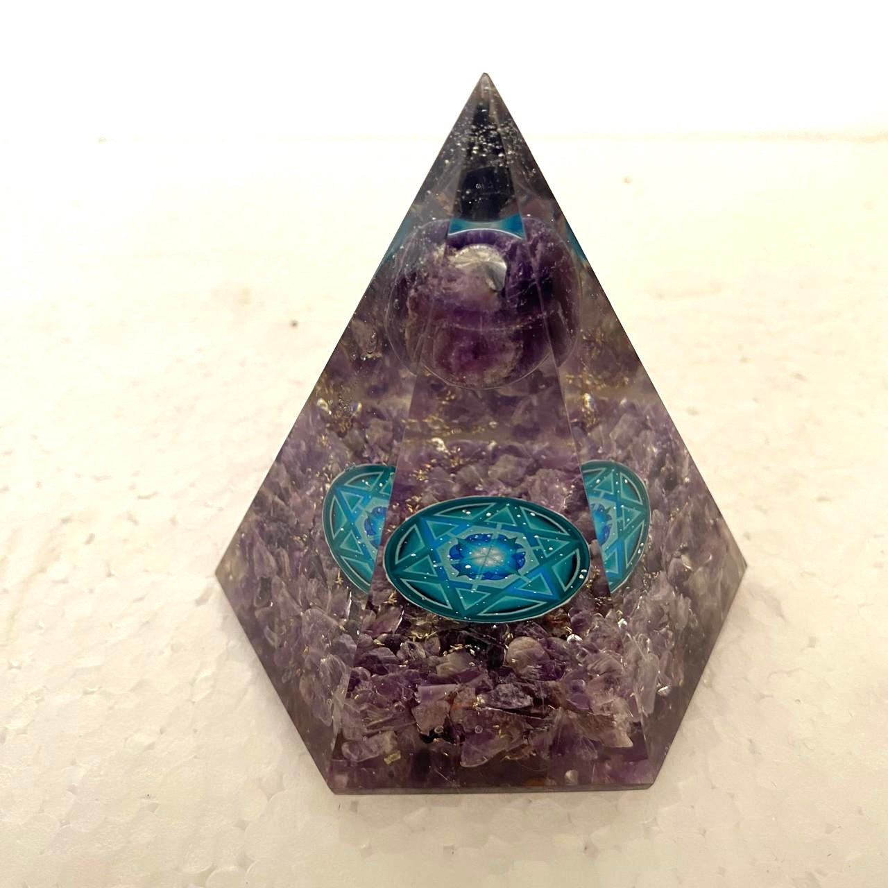 Positive 6 Side Hexagonal Pyramid In various Shades & Colors By Tamrapatra