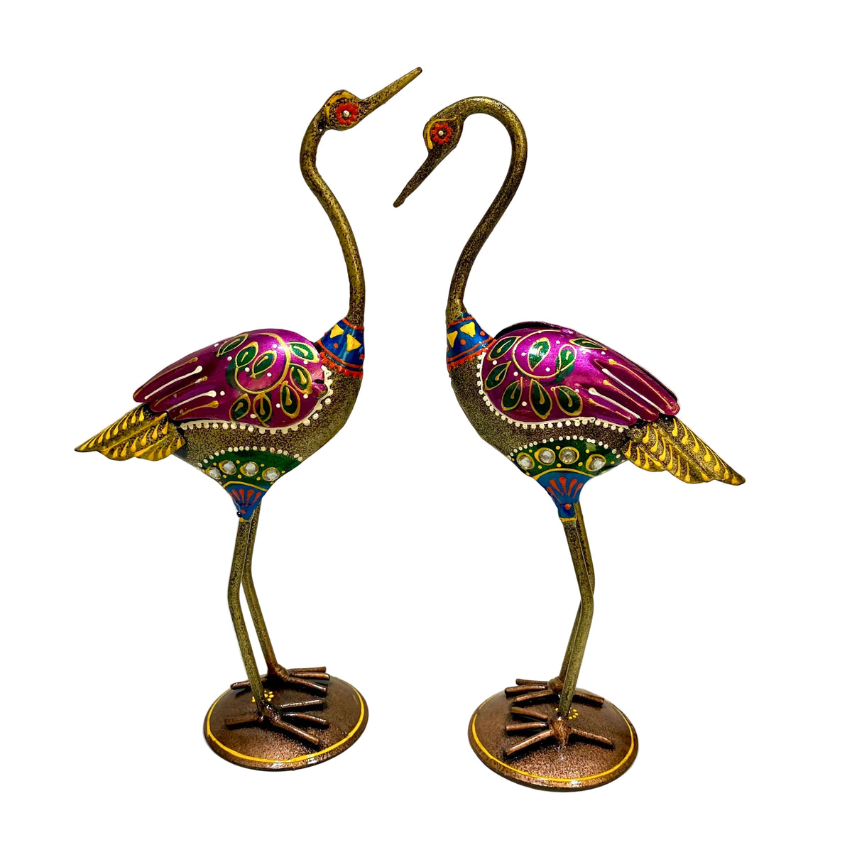 Metal Deer Crane Pair Exclusive Range Of Birds Home Décor Handcrafted By Tamrapatra