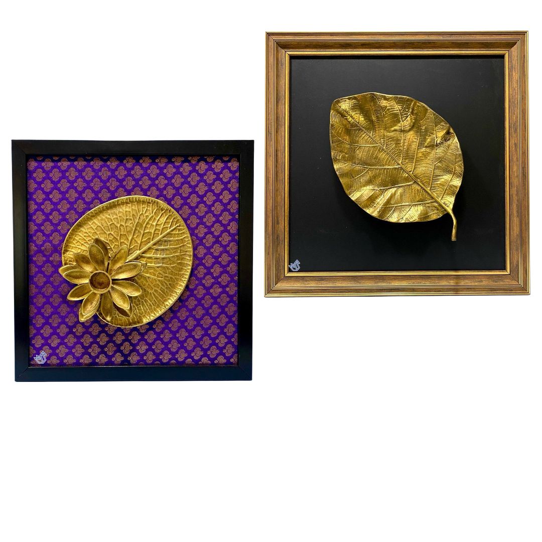 Brass Leaf Decor With Classy Frames Handcrafted Collection From Tamrapatra