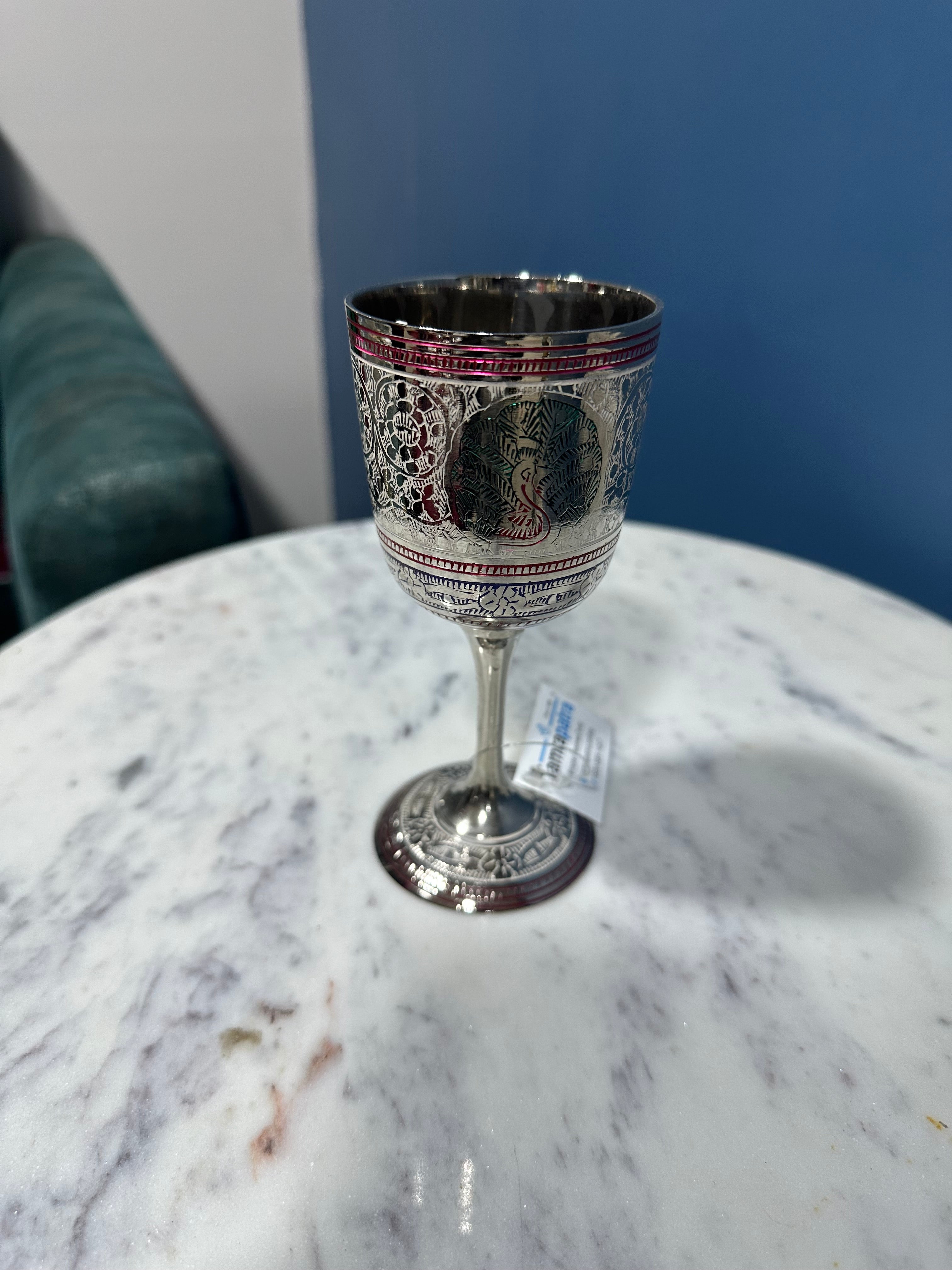 Wine Glass In Various Luxurious Designs Handcrafted Brassware By Tamrapatra