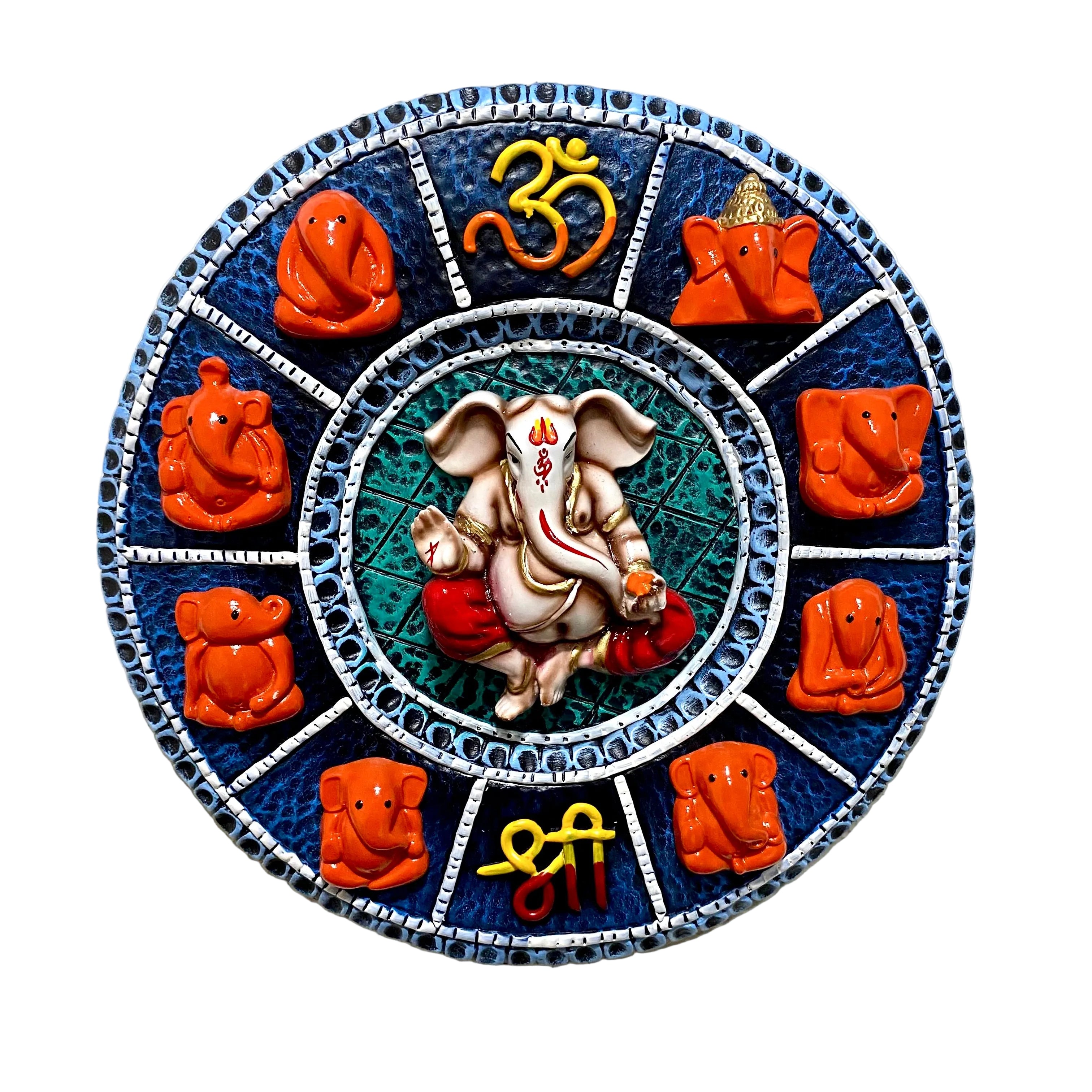 Om Shri Designer Hanging With Attractive Marigold Outer Design By Tamrapatra