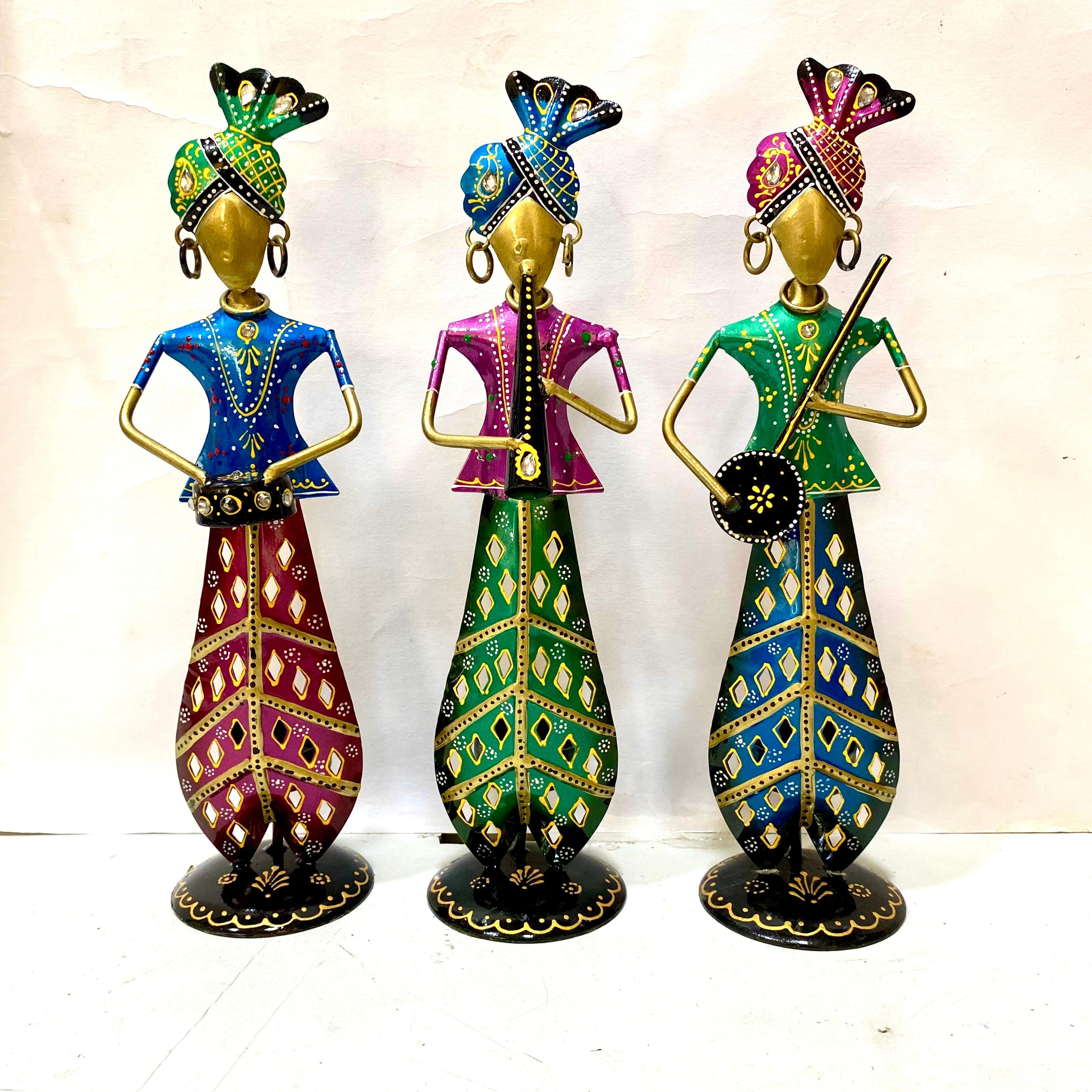 Turban Man Metal Striking Shadow Tea Light Holder Figurine Collectible Tamrapatra - Tamrapatra