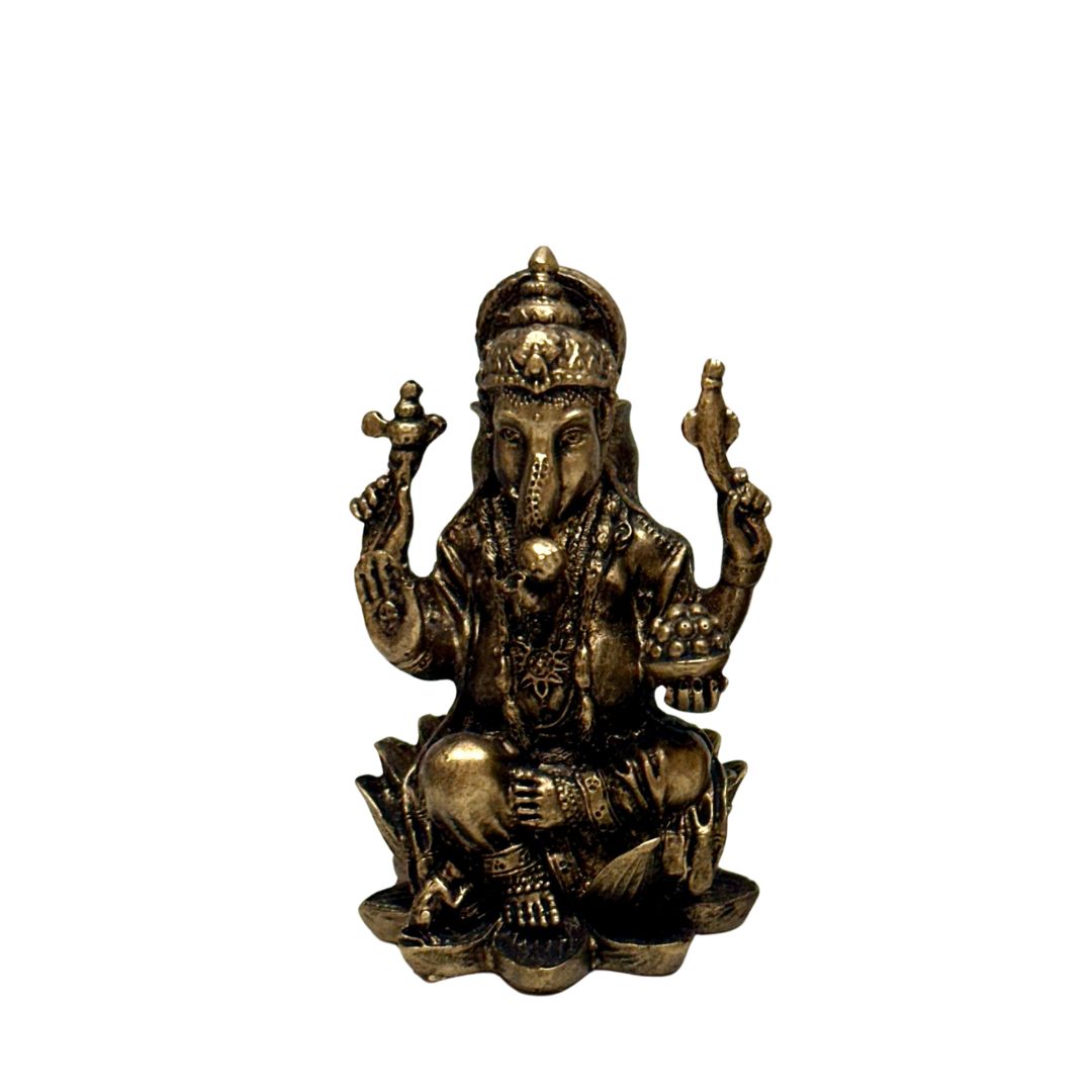 Premium Lord Ganesh Lakshmi Cold Cast Bronze Collectible Set Of 2 By Tamrapatra