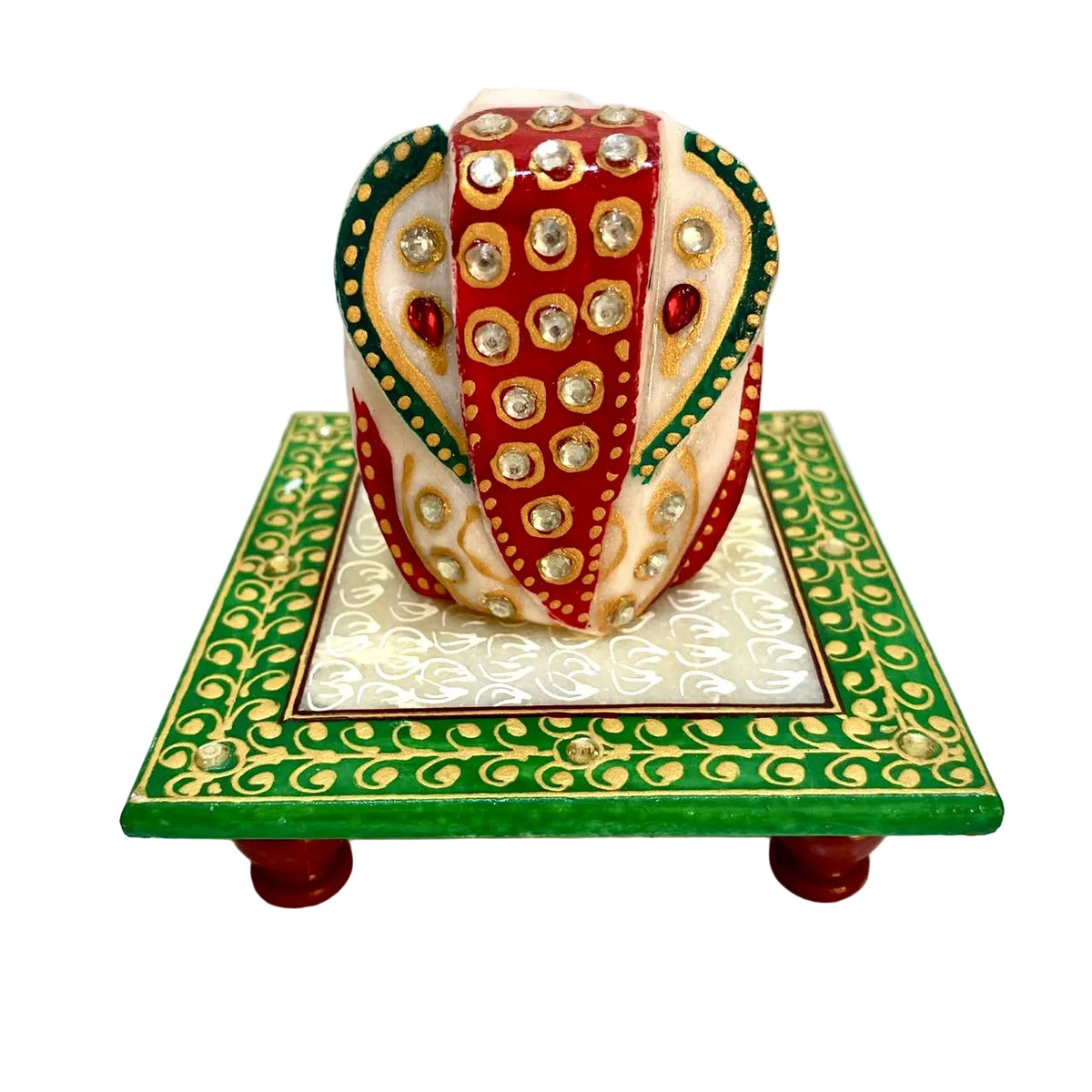 Designer Marble Ganesh With Bajot Best For Gifting Religious From Tamrapatra