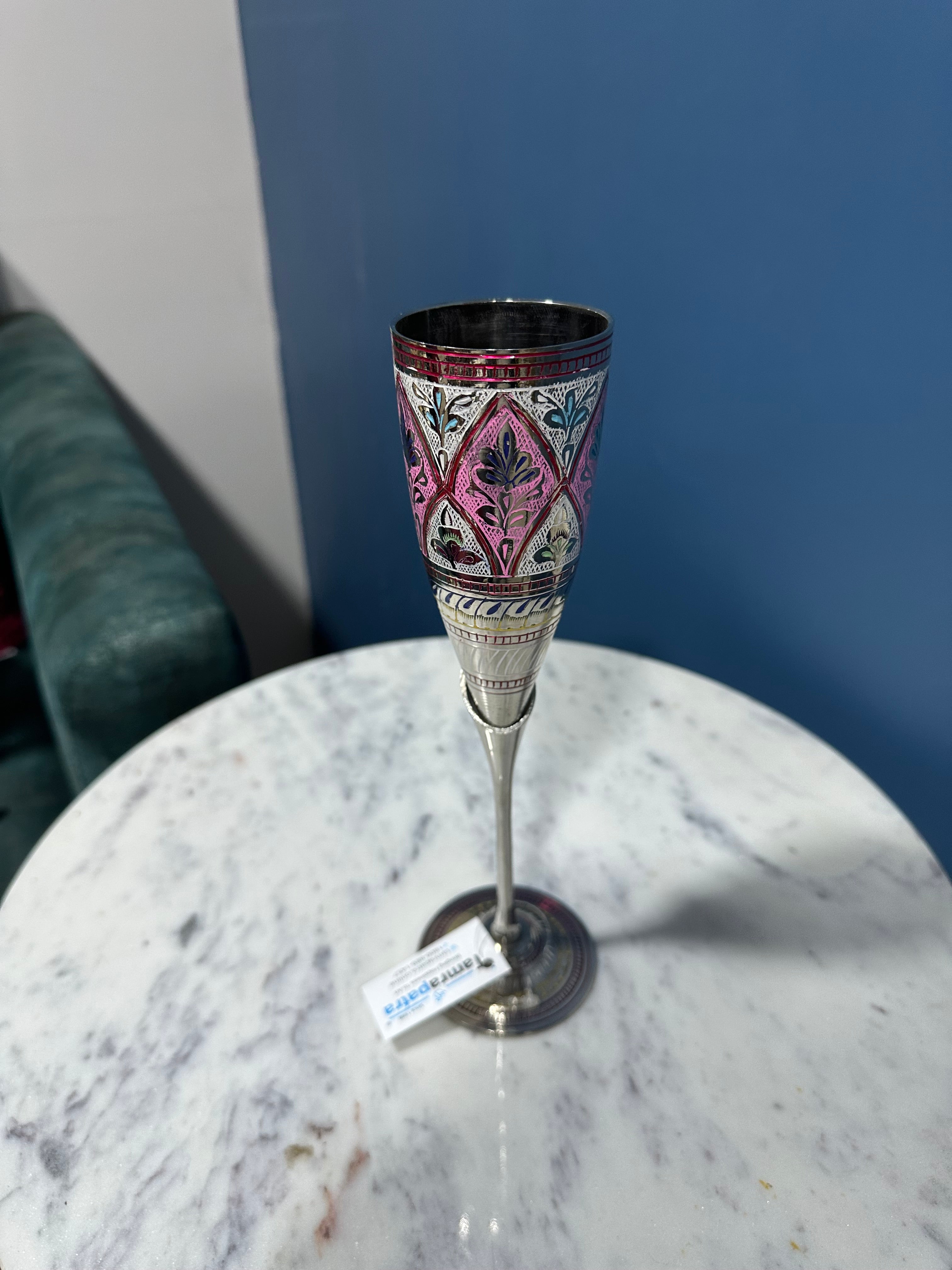 Wine Glass In Various Luxurious Designs Handcrafted Brassware By Tamrapatra