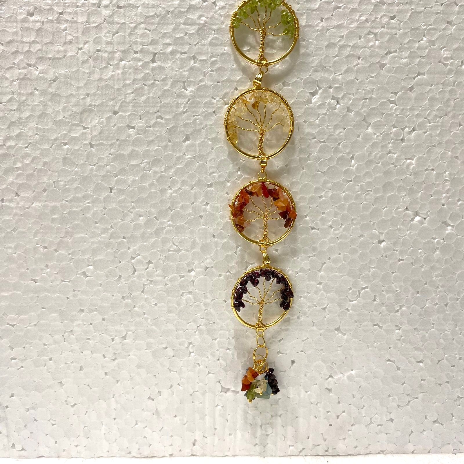 7 Chakra Rings Hanging For Spiritual Decoration Home Office By Tamrapatra