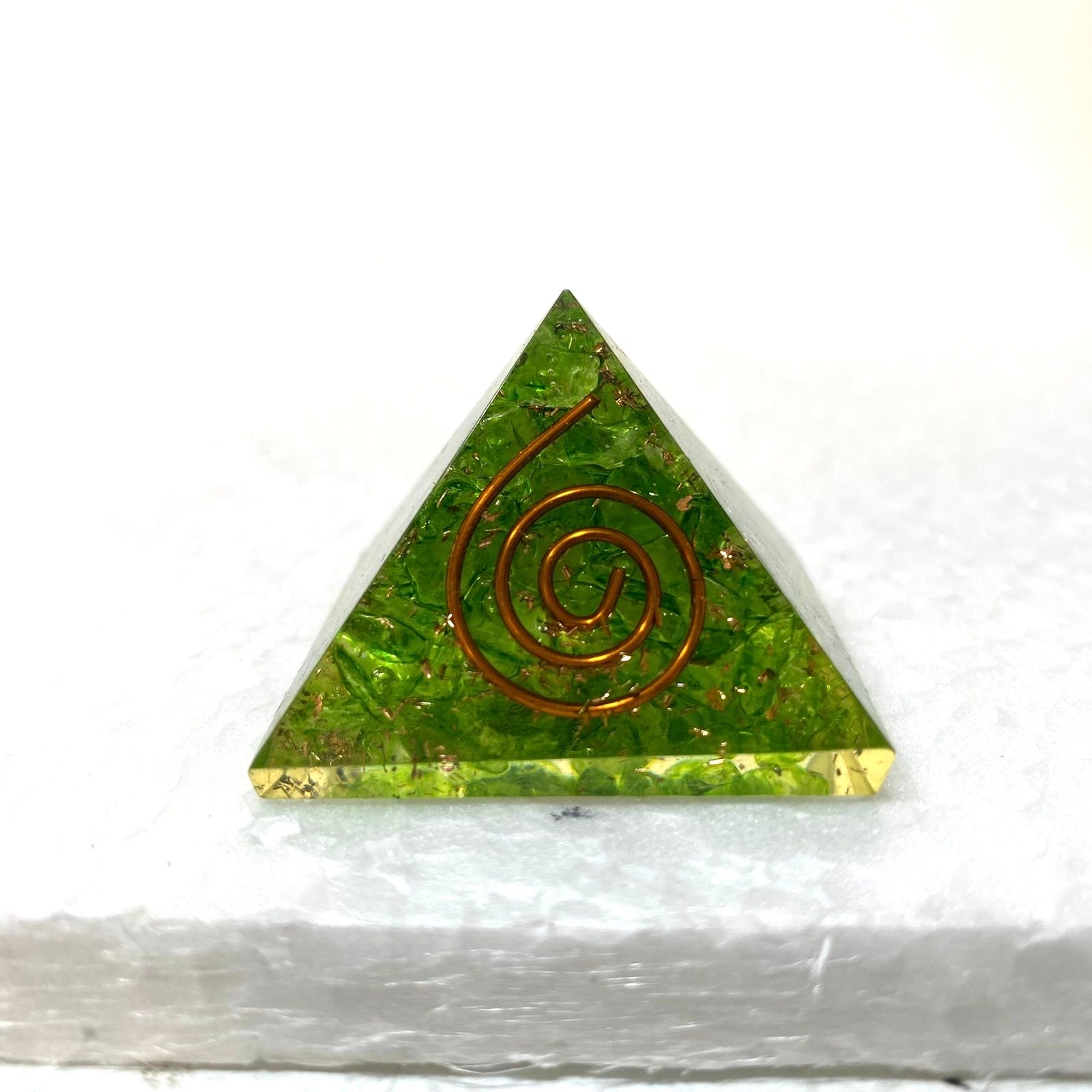 Small  Crystal Pyramid Vastu Spiritual Collection Office Desk Gifts Tamrapatra
