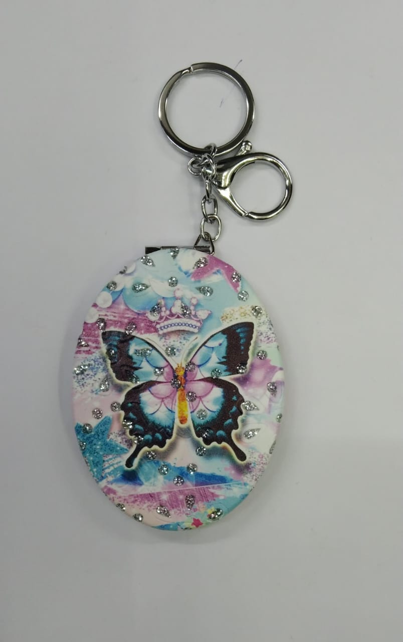 Fancy Mirror Keychains With Creative Designs Gifts Pocket Edition By Tamrapatra