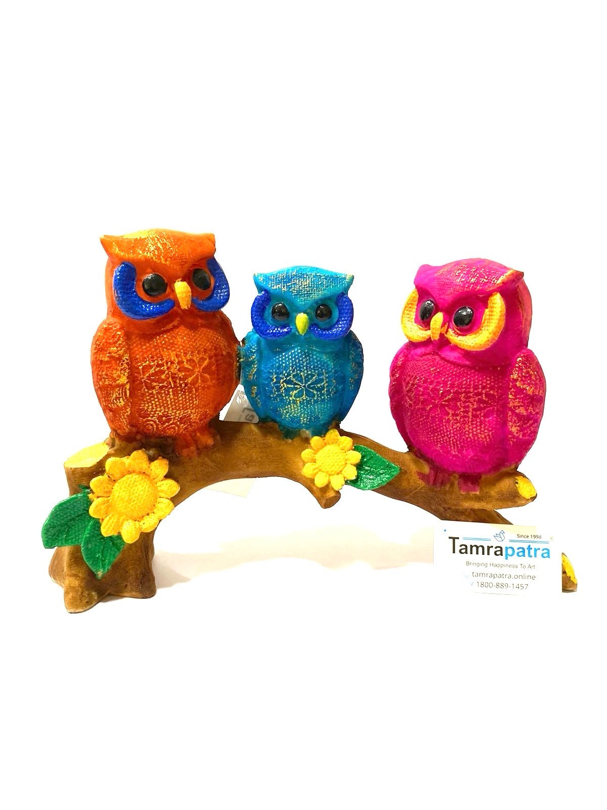 Lovely Owls Sitting On Stem Exclusive Designer Showpiece From Tamrapatra