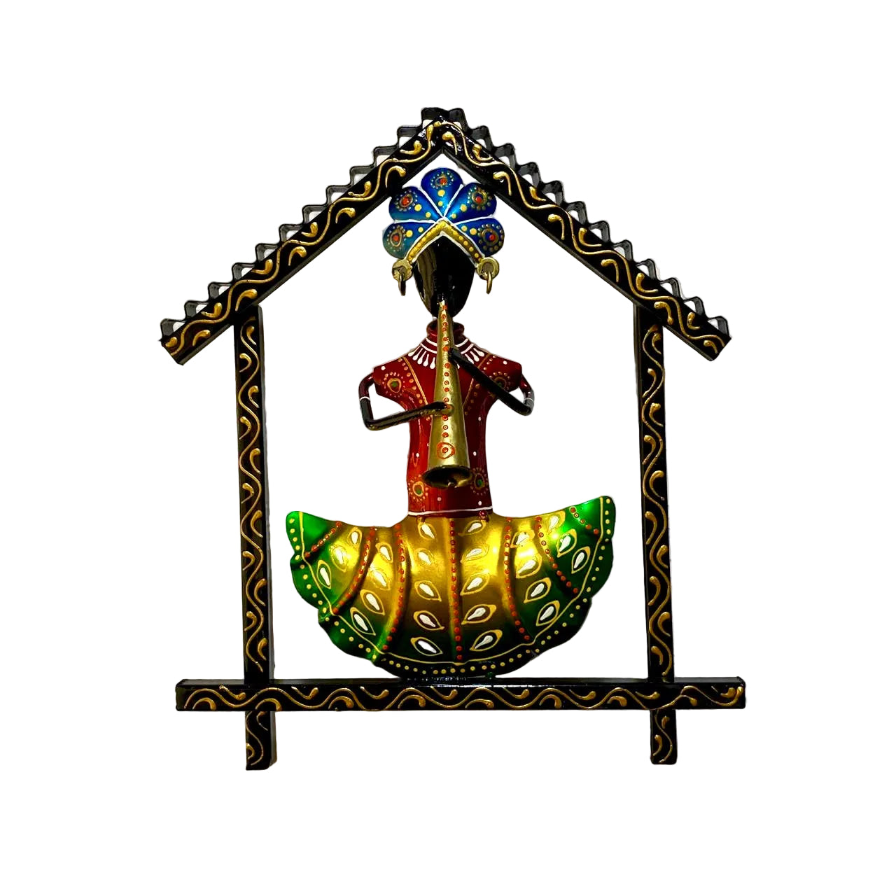 Attractive Musical Hut Frame With Sitting Man Playing Instruments By Tamrapatra - Tamrapatra