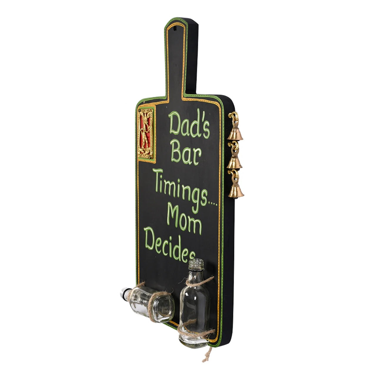 Dad's Bar Timings Mom Decides Quirky Wall Decorative Panel Only By Tamrapatra