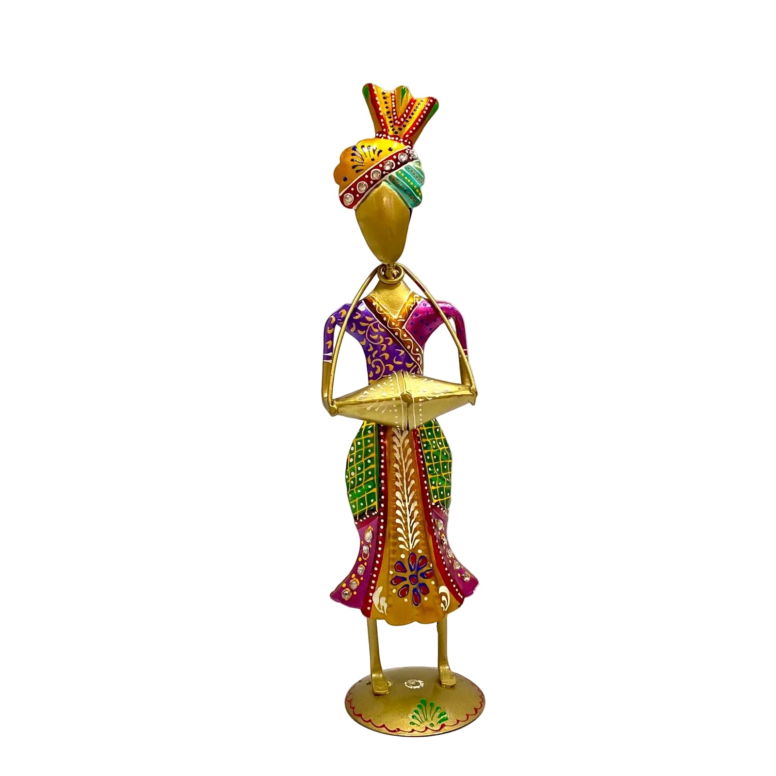 Coloured Metal Musician In New Designs Playing Instruments Artefact By Tamrapatra