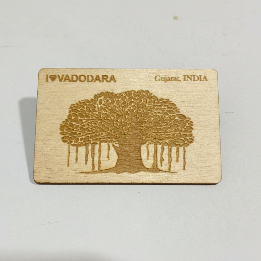 Premium Vadodara Gujarat Themes Fridge Wood Magnets Gifts From Tamrapatra - Tamrapatra