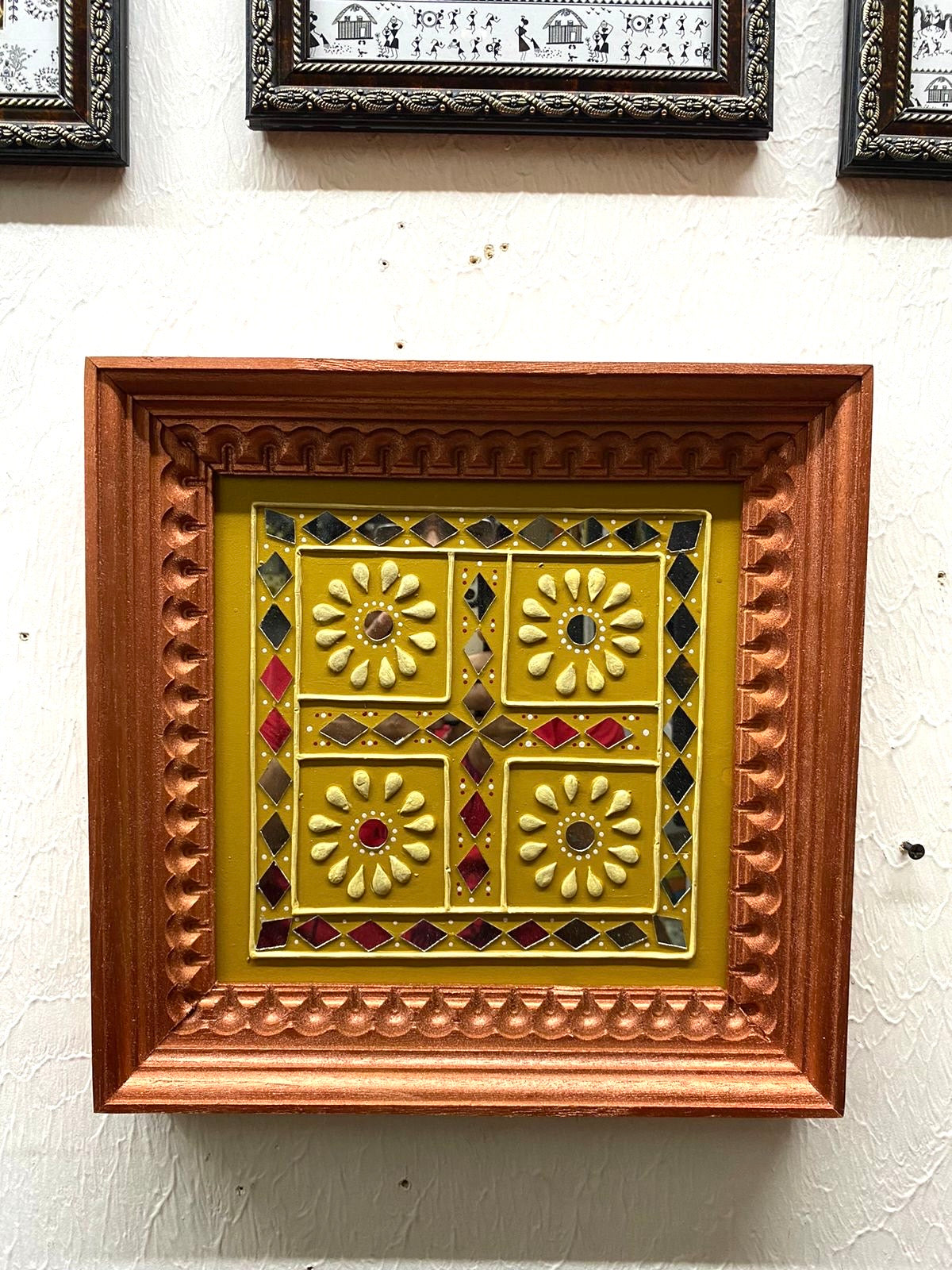 Mud Art Frames In Stunning Vintage Designs Handicrafts Of Gujrat By Tamrapatra