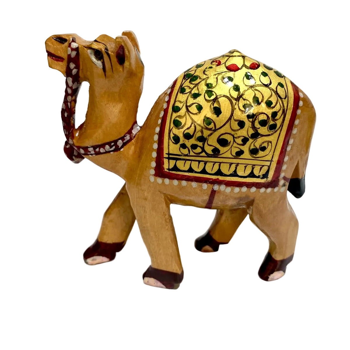 Detailed Handcrafted Wooden Animal Collection Camel Souvenir Gift Tamrapatra - Tamrapatra