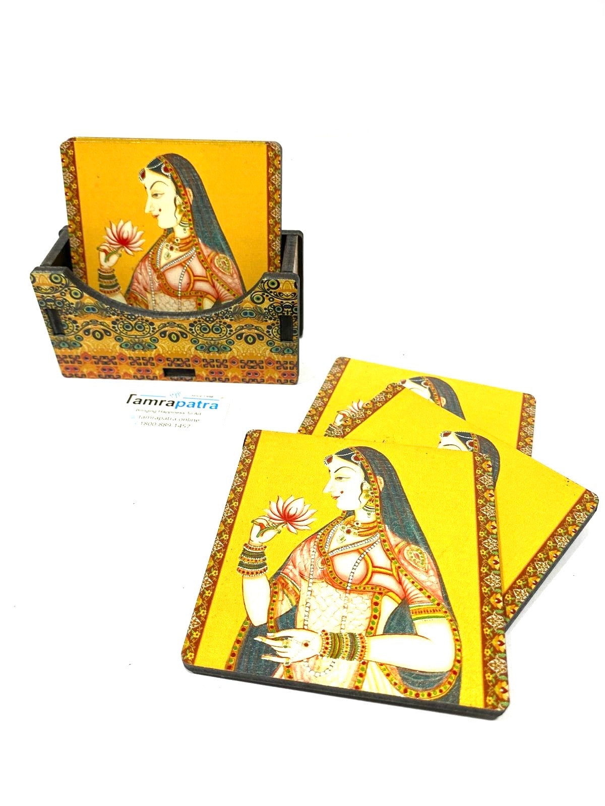 Tea Coasters In Various Indian Theme Kitchen Accessories Exclusively At Tamrapatra